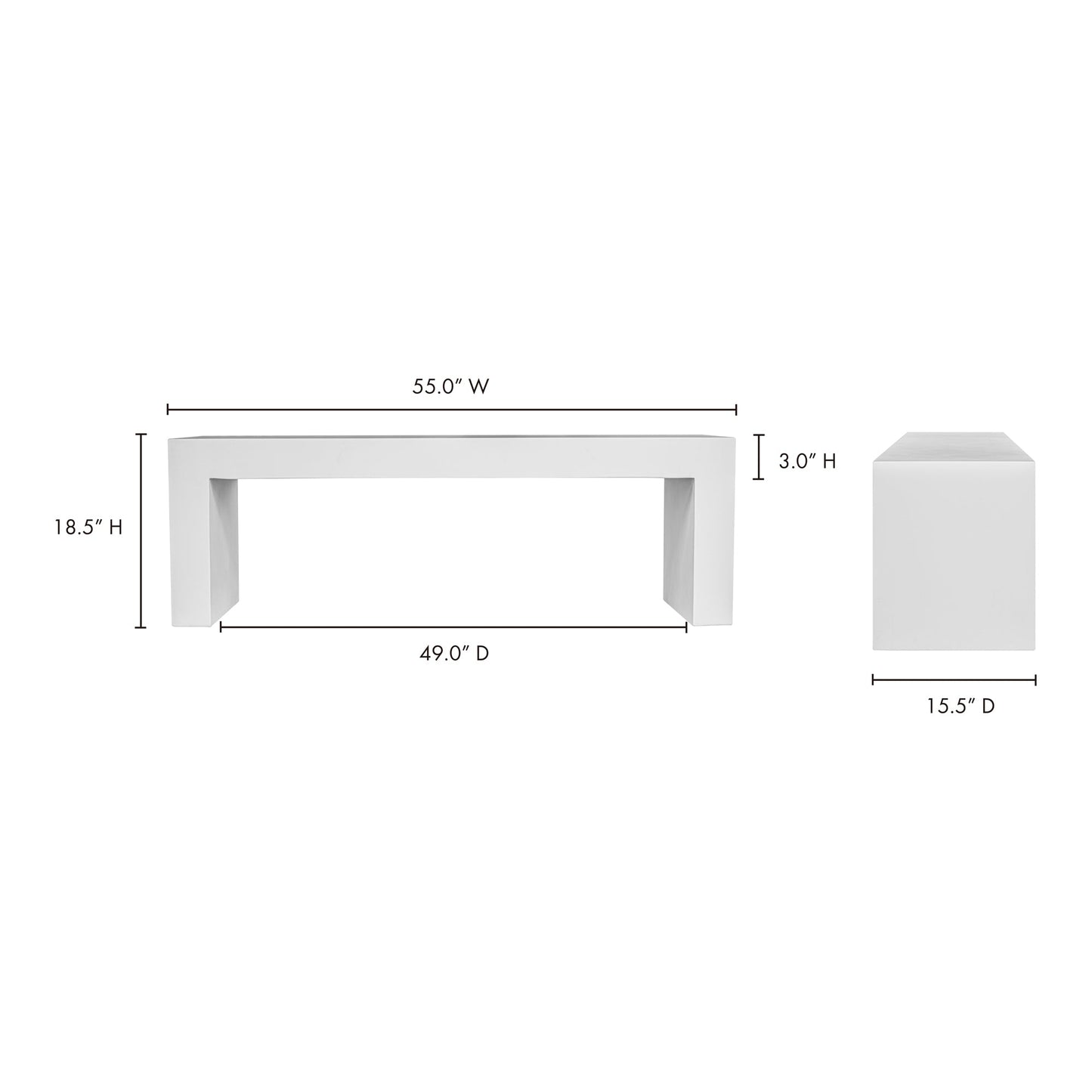 Lazarus White Outdoor Bench - Ornate Home