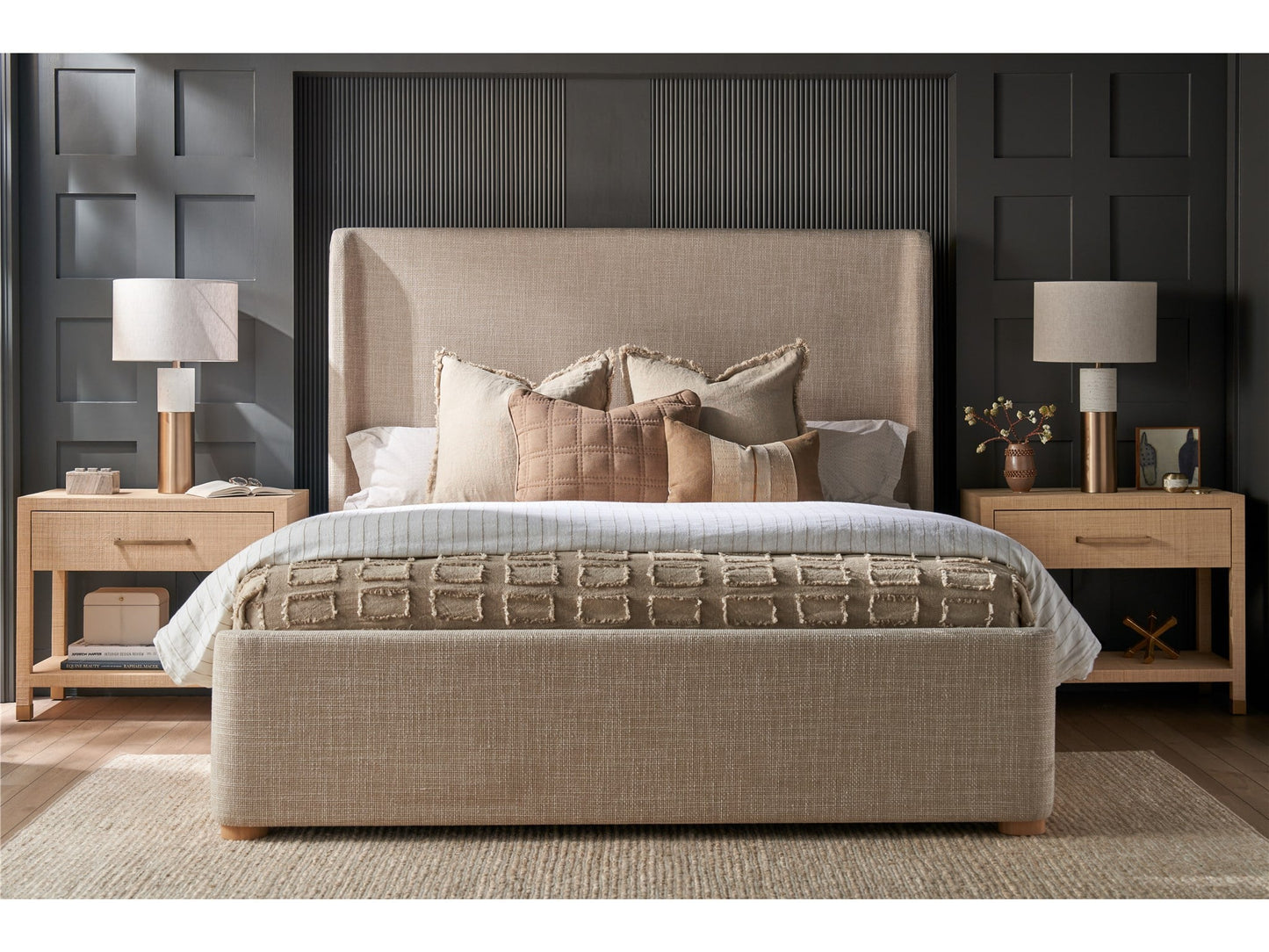 Leah Beige Nightstand - Ornate Home