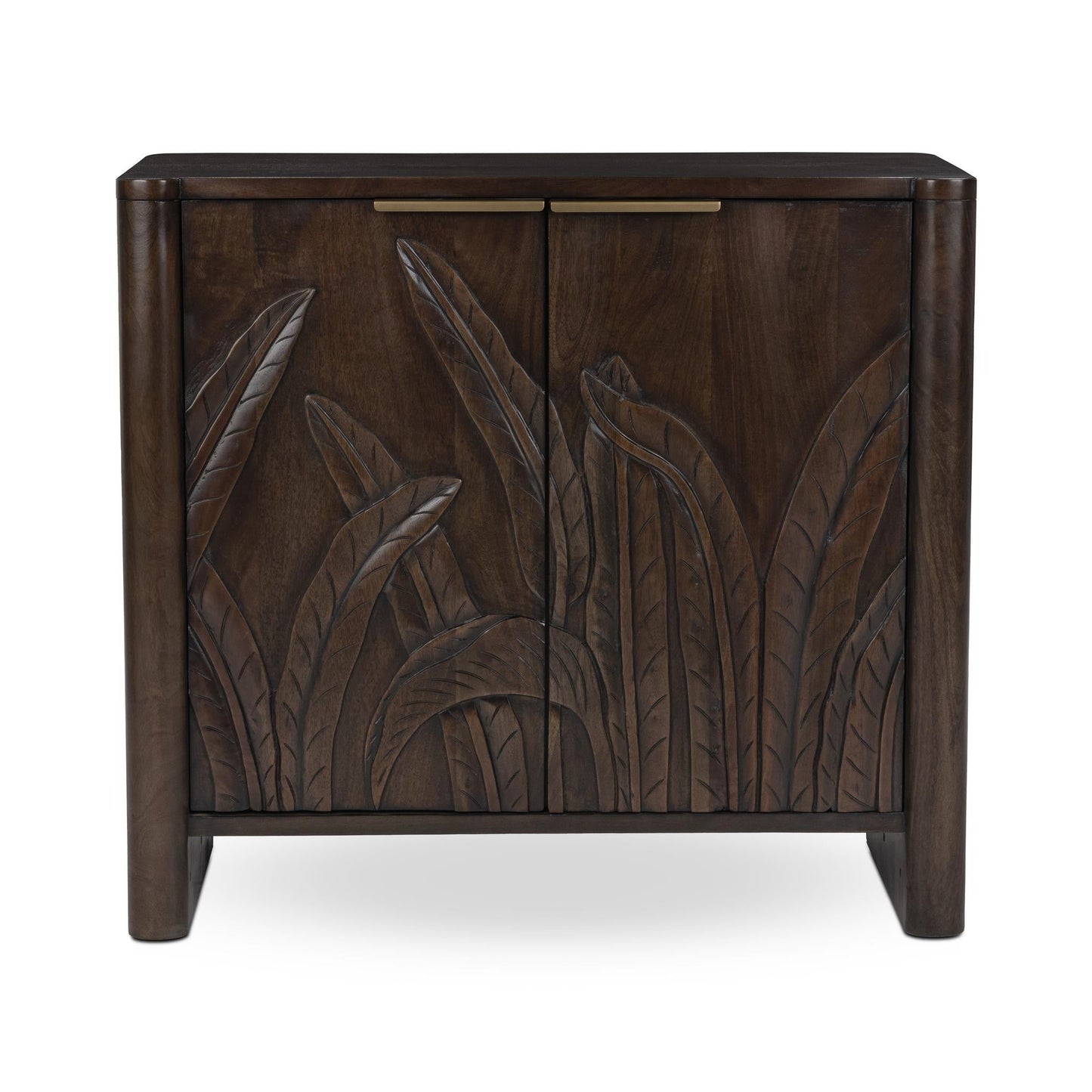 Ledro Dark Brown 2 Door Cabinet - Ornate Home