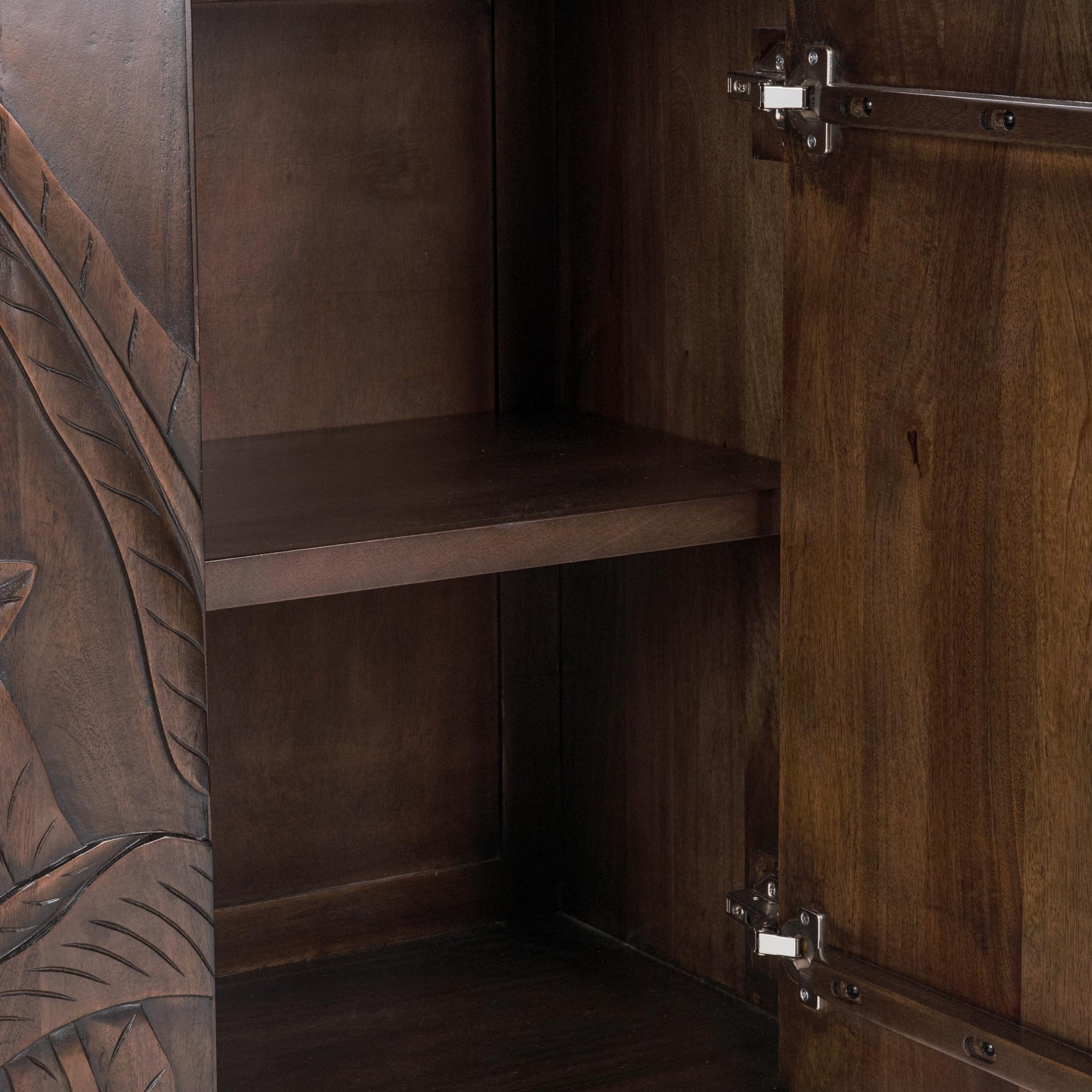 Ledro Dark Brown 2 Door Cabinet - Ornate Home