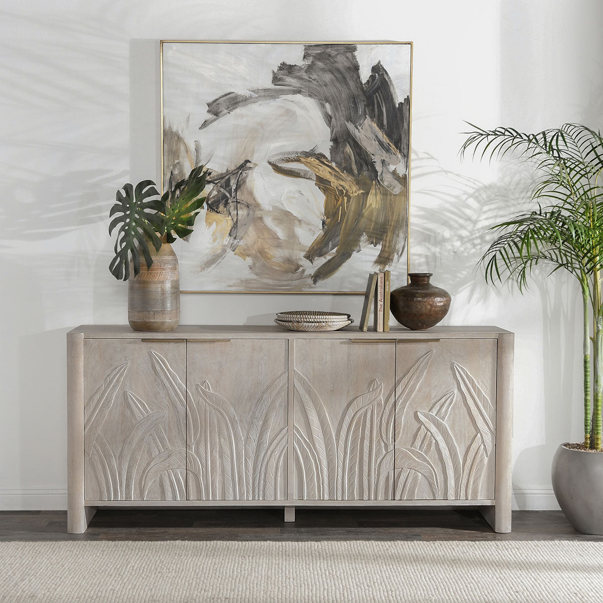 Ledro Whitewash Buffet - Ornate Home