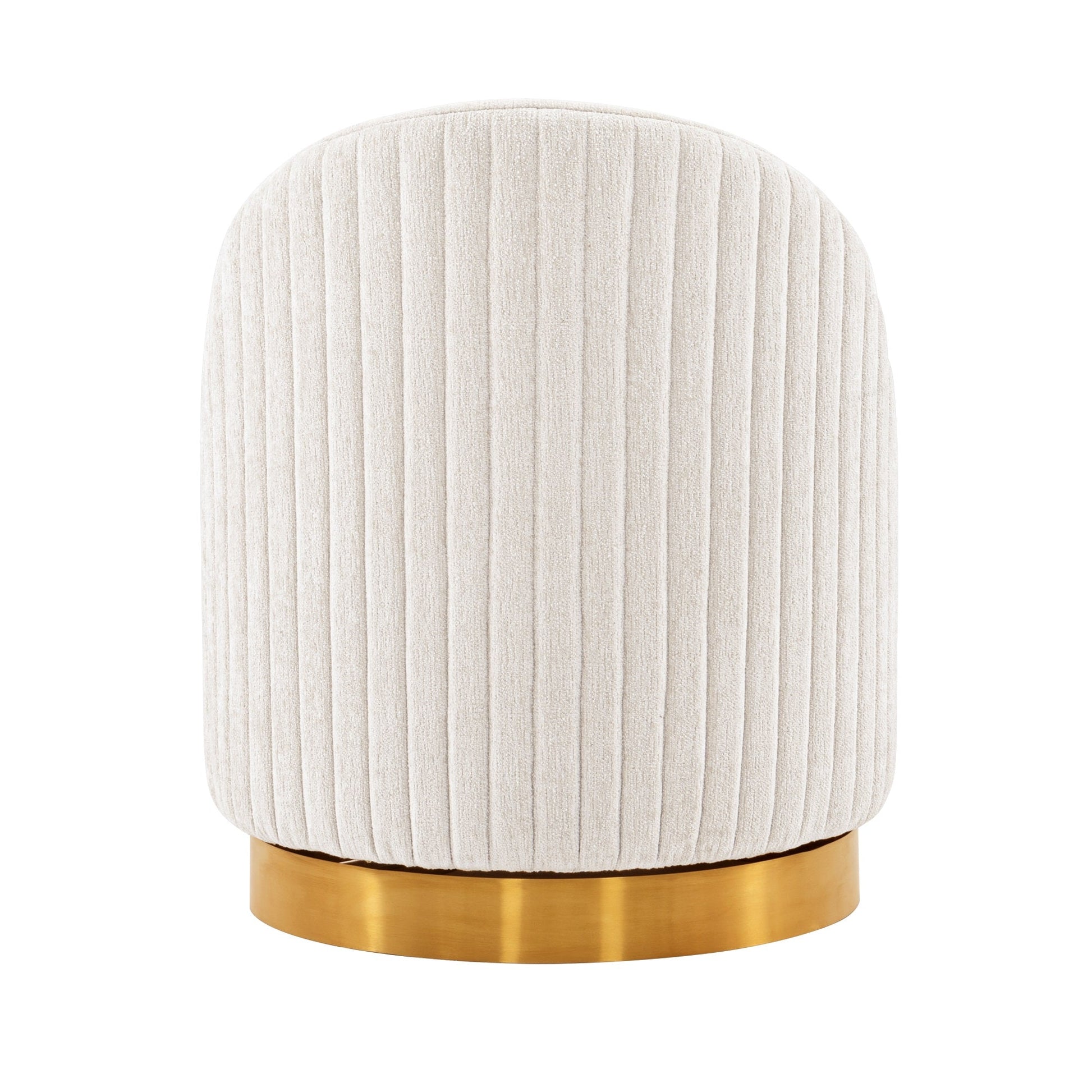 Leela Swivel Accent Chair in Cream - Ornate Home