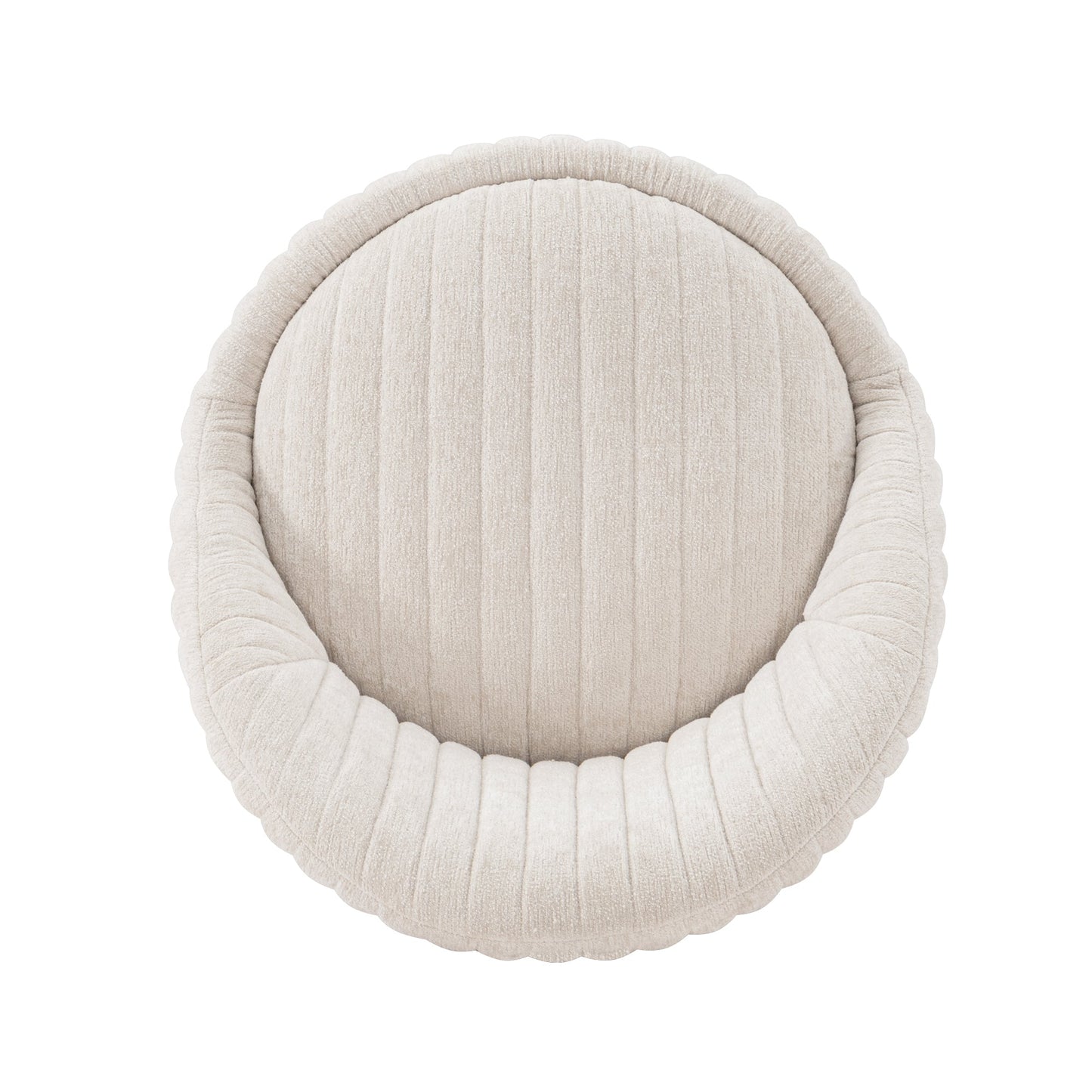 Leela Swivel Accent Chair in Cream - Ornate Home
