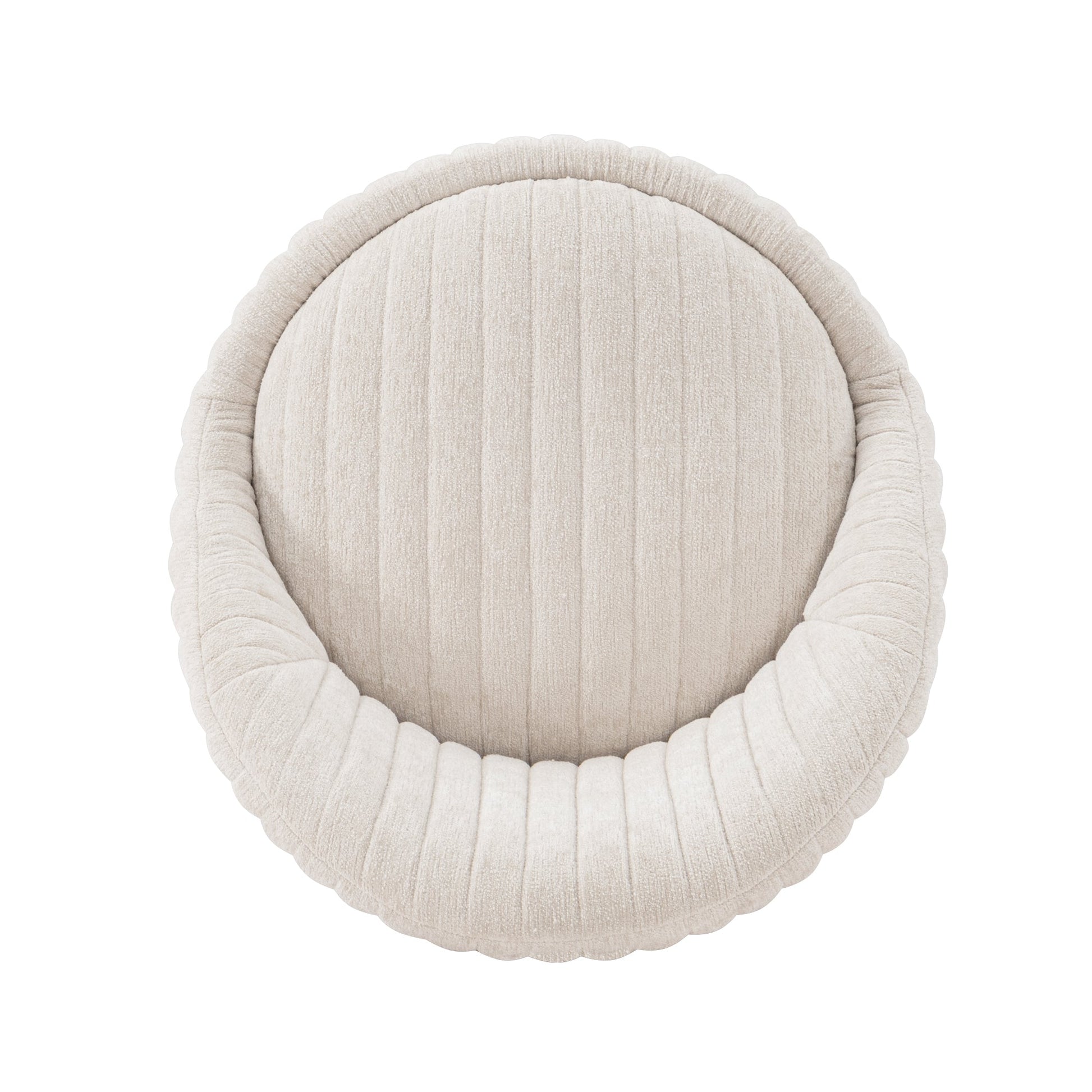 Leela Swivel Accent Chair in Cream - Ornate Home
