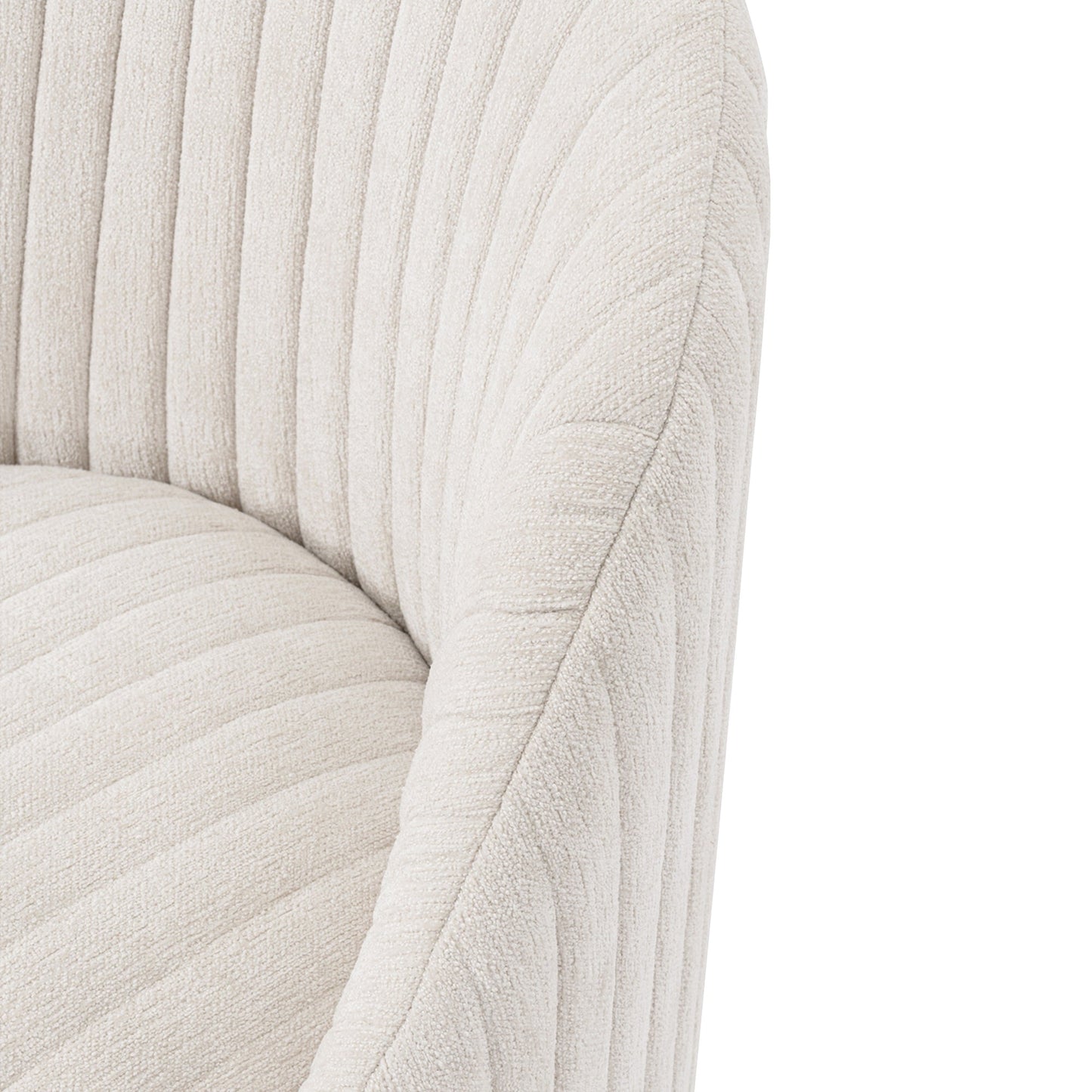 Leela Swivel Accent Chair in Cream (set of 2) - Ornate Home