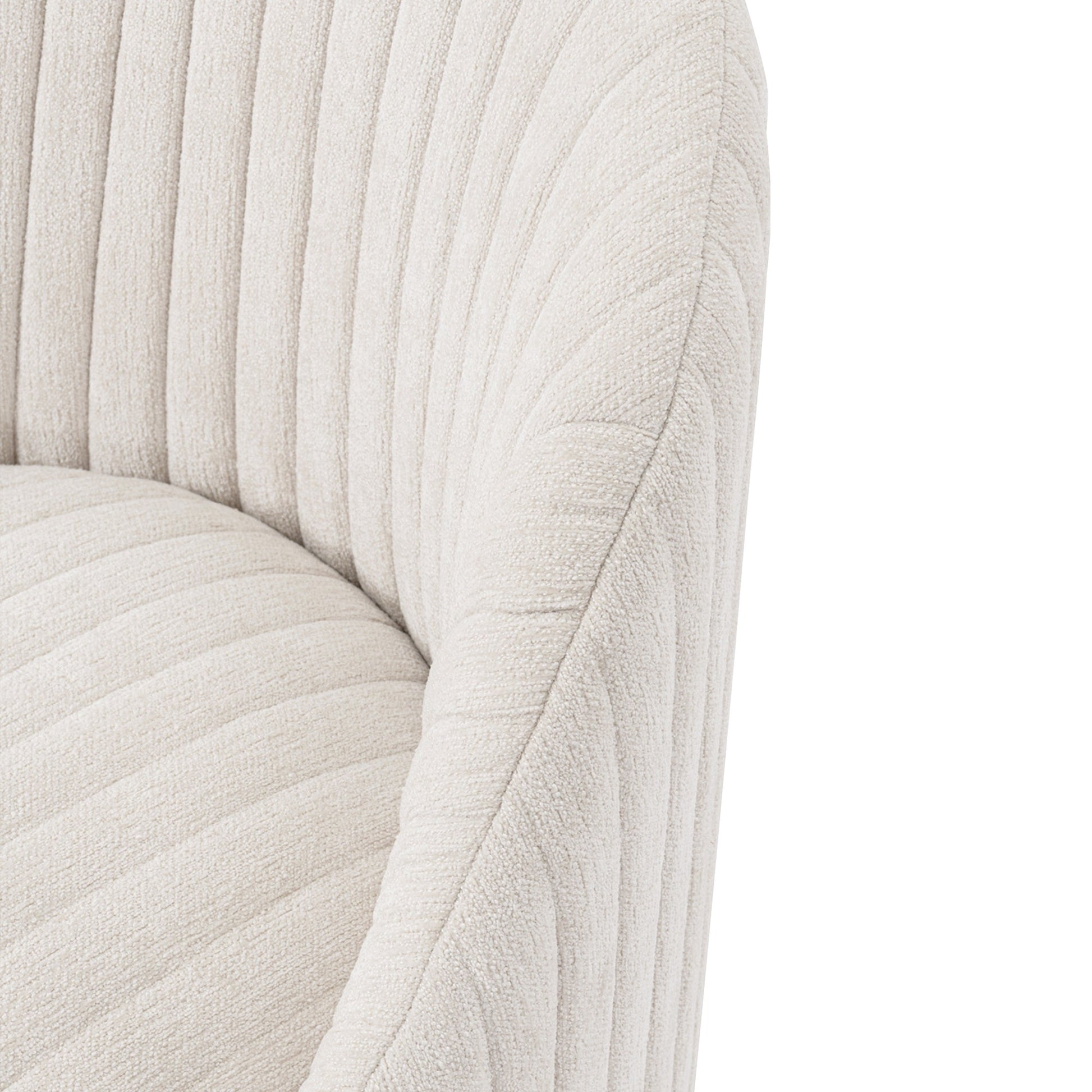 Leela Swivel Accent Chair in Cream (set of 2) - Ornate Home