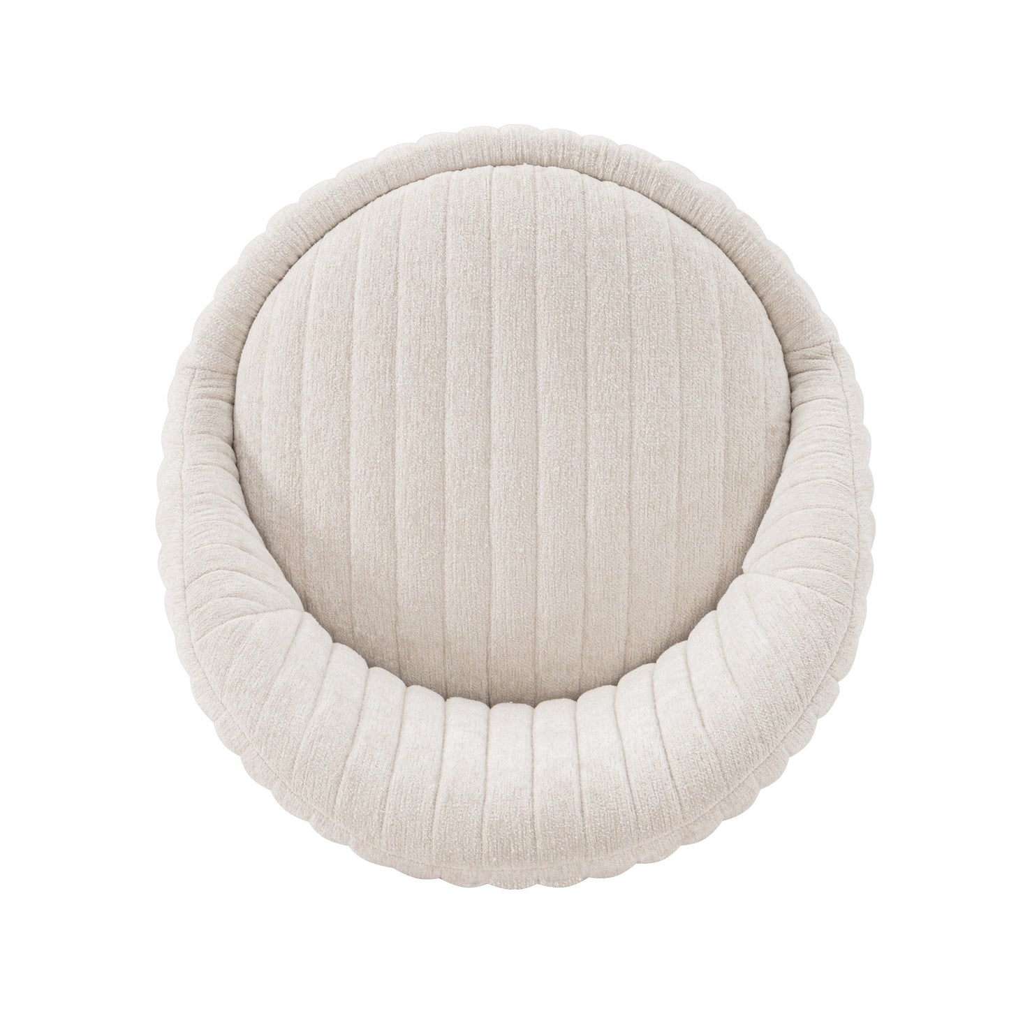 Leela Swivel Accent Chair in Cream (set of 2) - Ornate Home