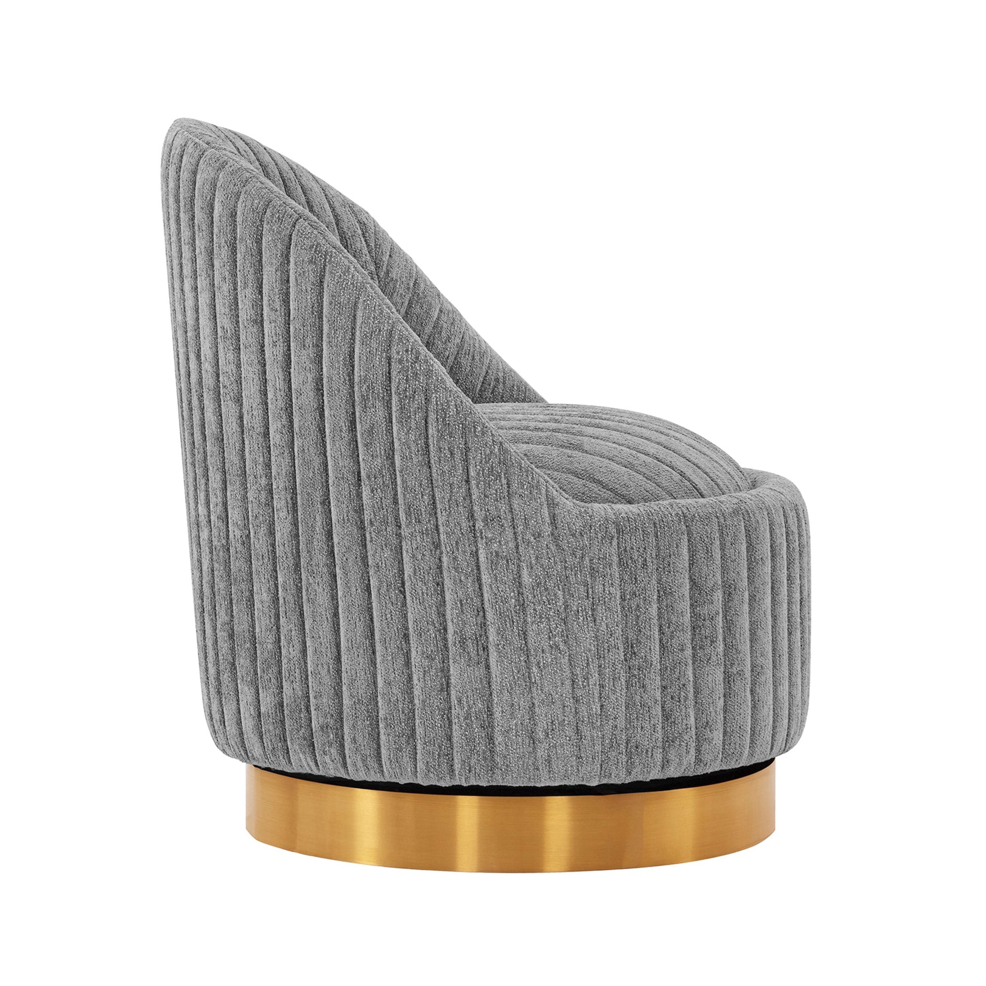Leela Swivel Accent Chair in Grey (set of 2) - Ornate Home