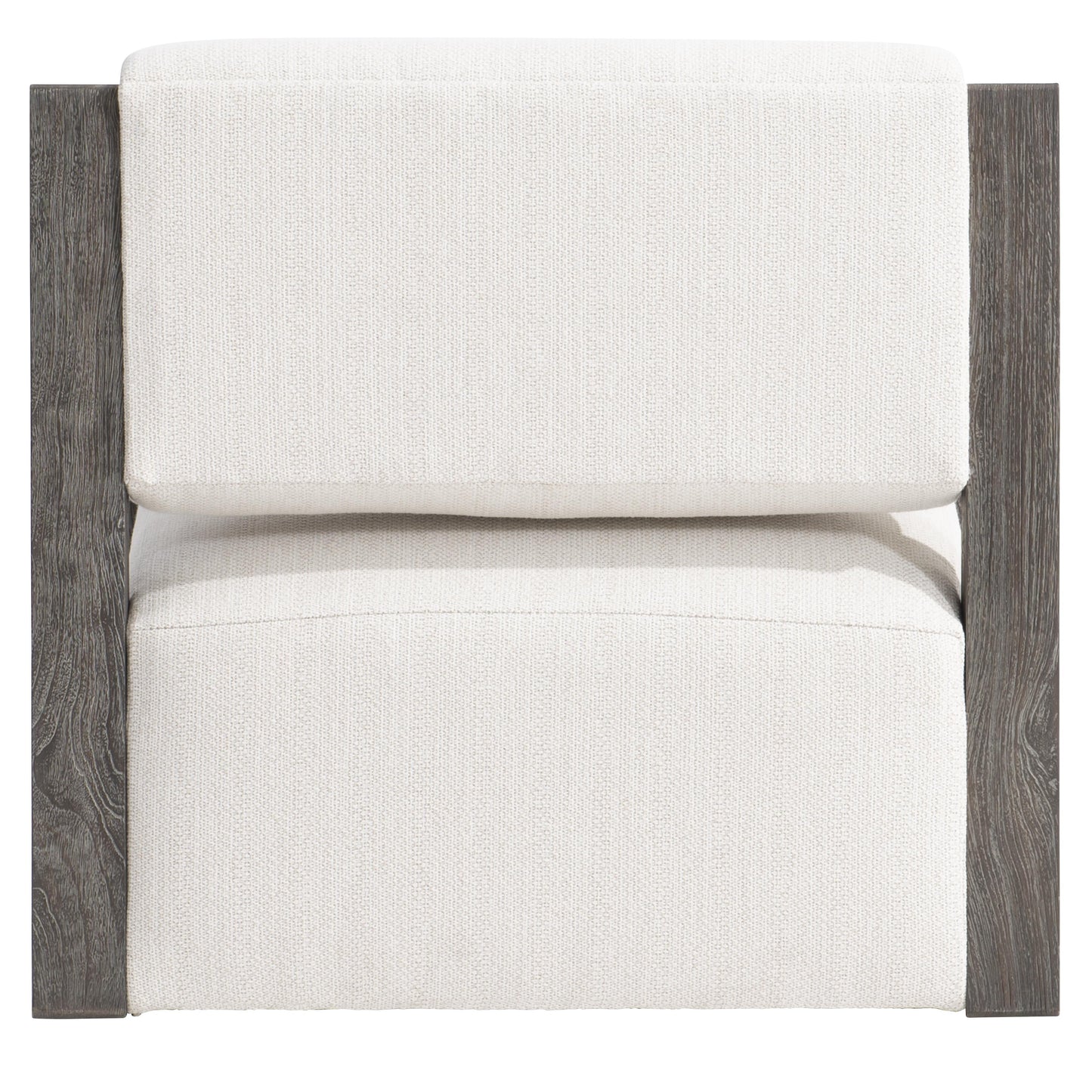 Leilani White/Cream/Smoked Truffle Outdoor Swivel Chair - Ornate Home