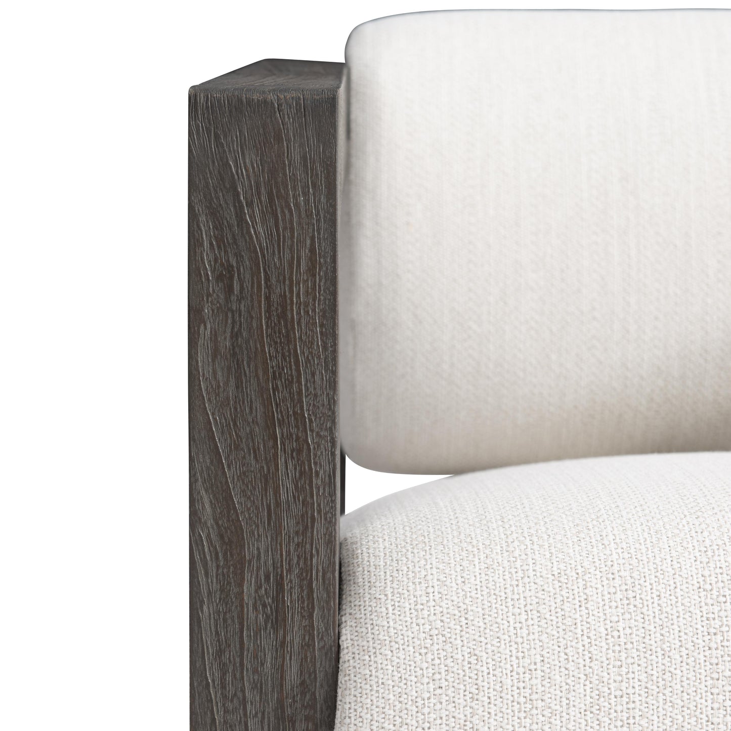 Leilani White/Cream/Smoked Truffle Outdoor Swivel Chair - Ornate Home