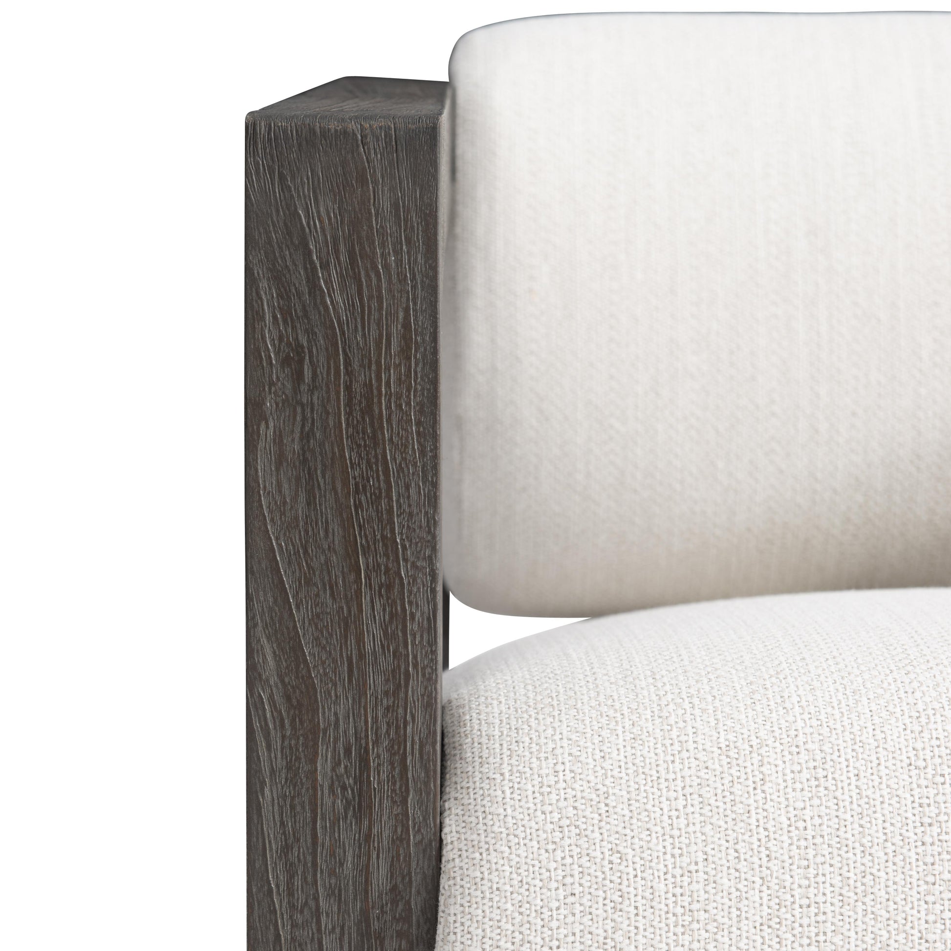 Leilani White/Cream/Smoked Truffle Outdoor Swivel Chair - Ornate Home