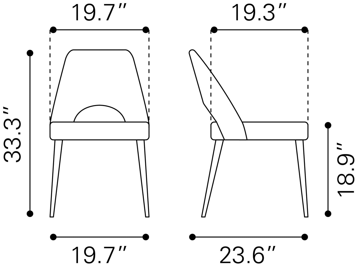 Leith Gray Dining Chair (Set of 2) - Ornate Home