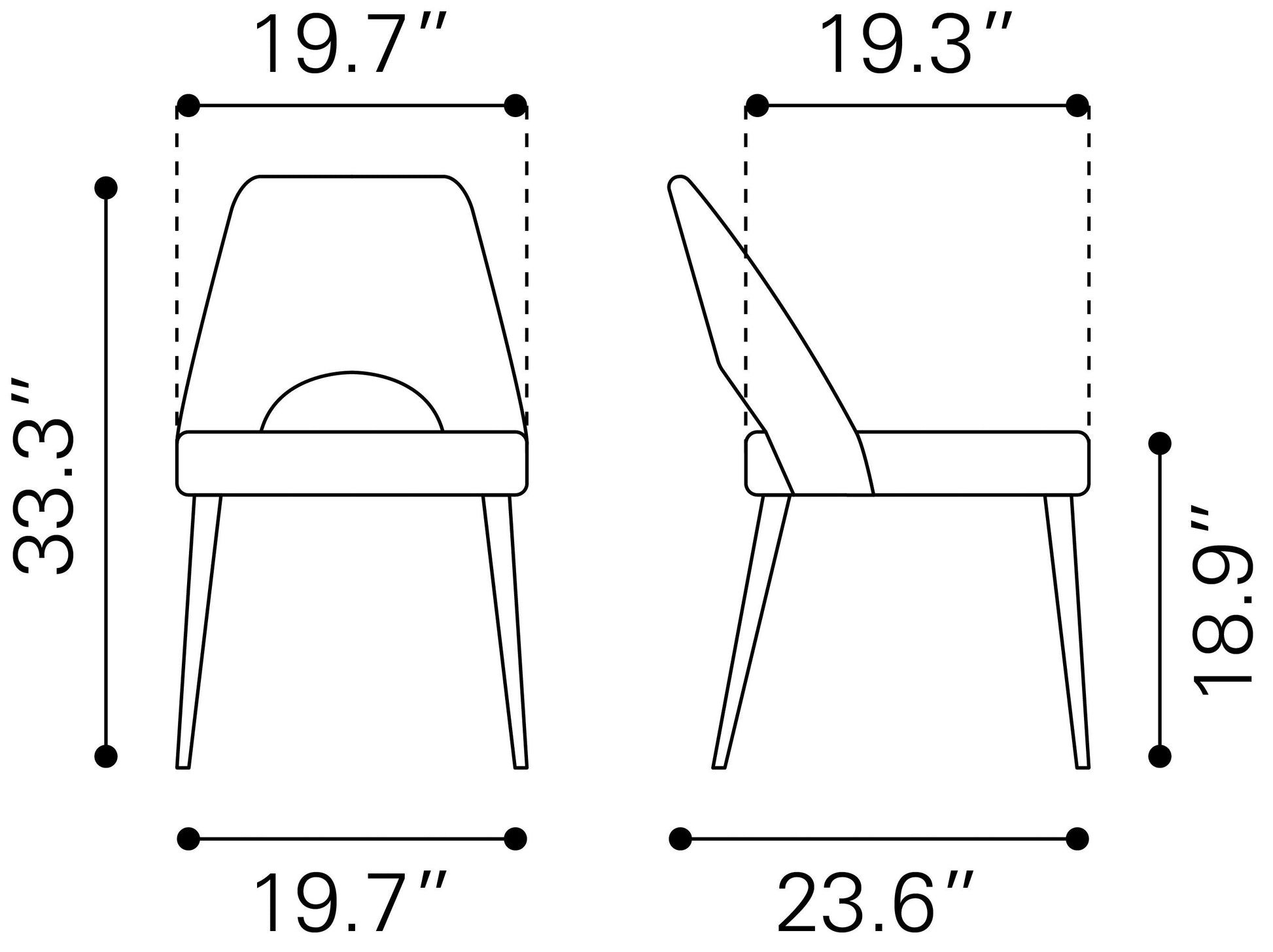 Leith Gray Dining Chair (Set of 2) - Ornate Home