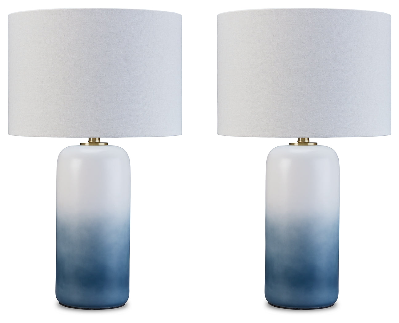 Lemrich White/Teal Table Lamp (Set of 2)- Viva Furn