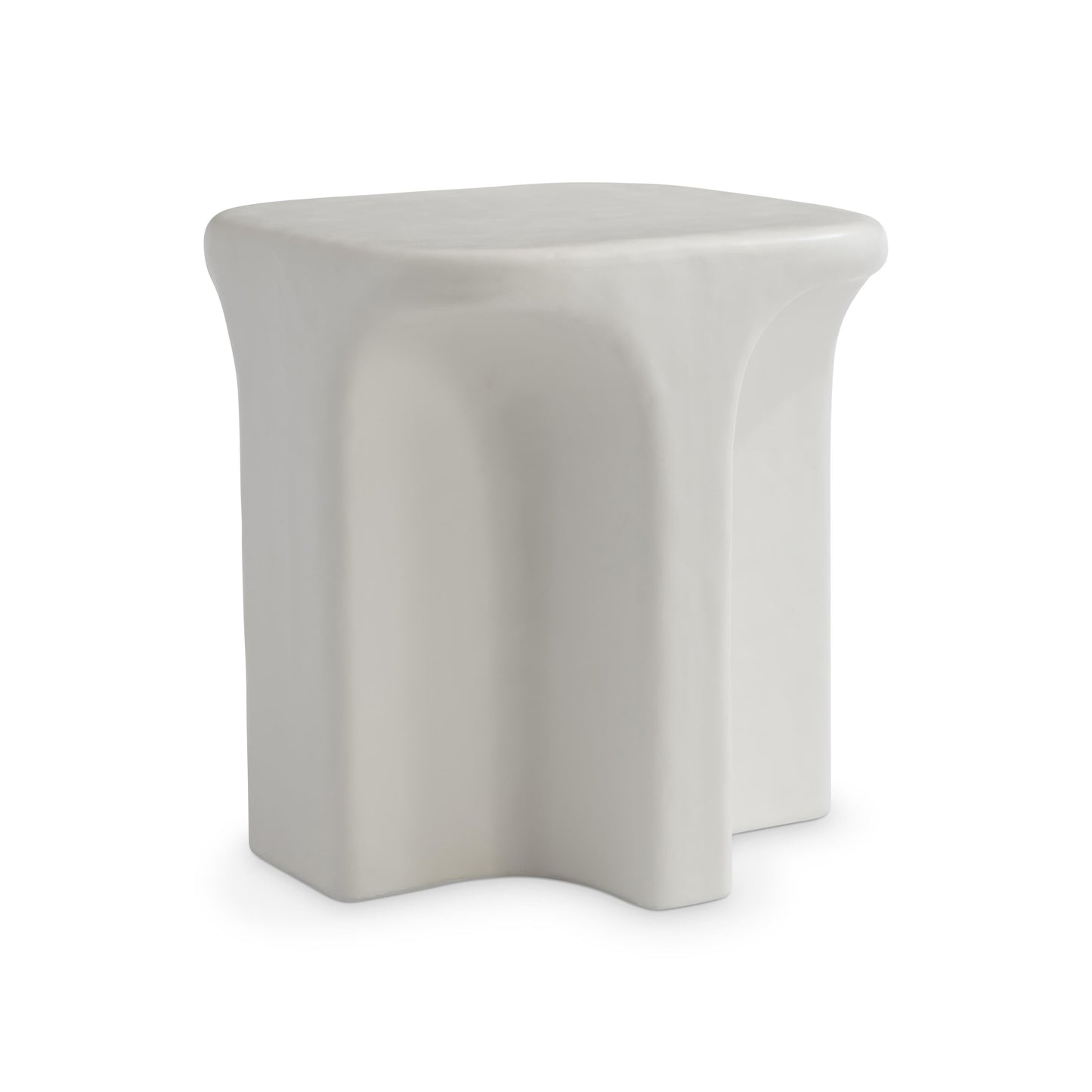 Lennox Chalky White Outdoor Side Table - Ornate Home