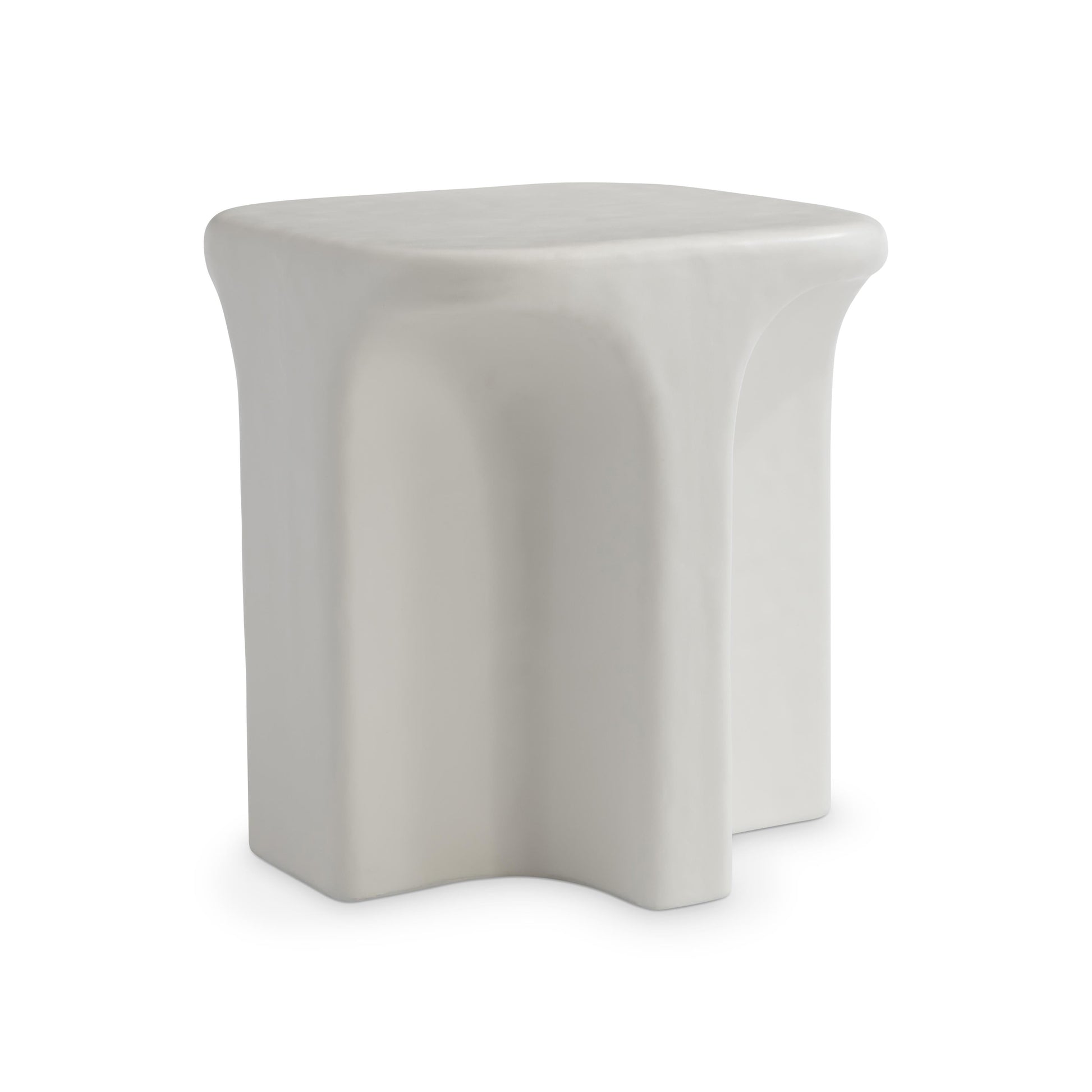 Lennox Chalky White Outdoor Side Table - Ornate Home