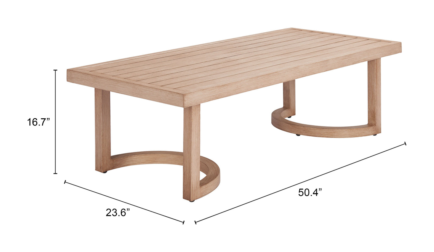 Leto Brown Outdoor Coffee Table - Ornate Home