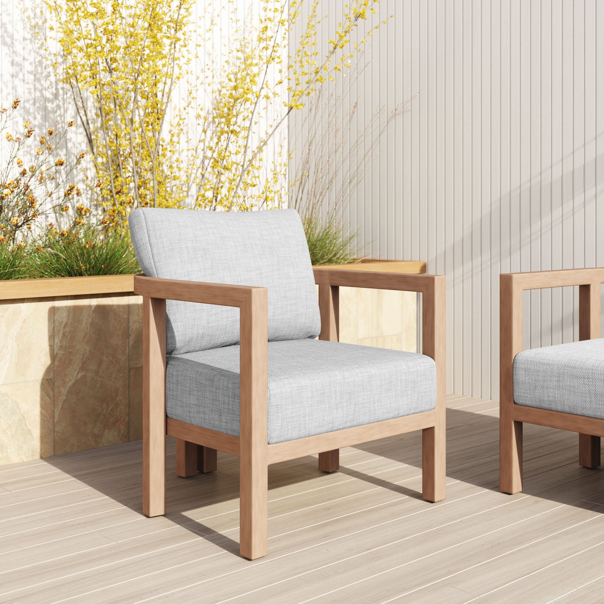 Leto Gray Outdoor Armchair - Ornate Home