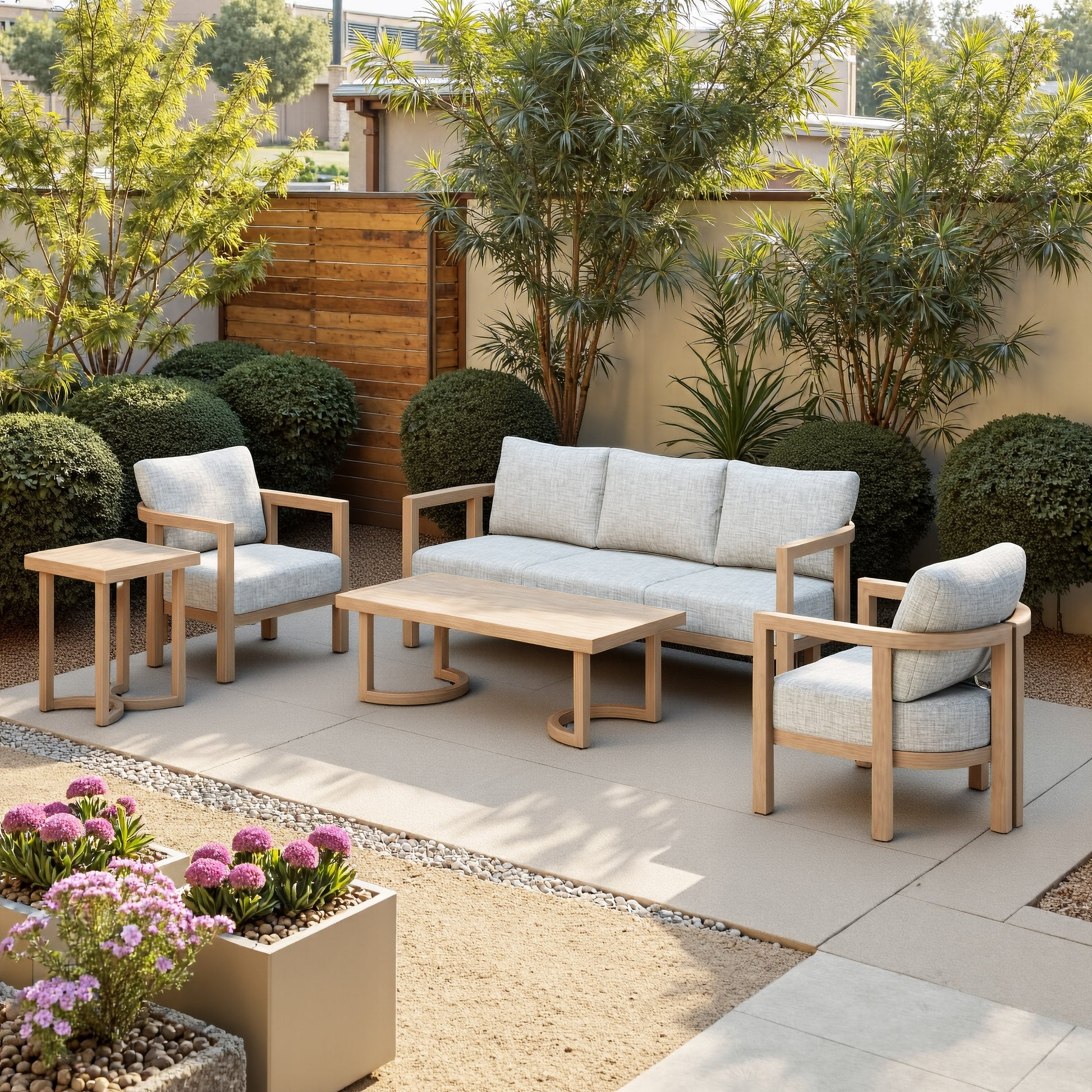 Leto Gray Outdoor Armchair - Ornate Home
