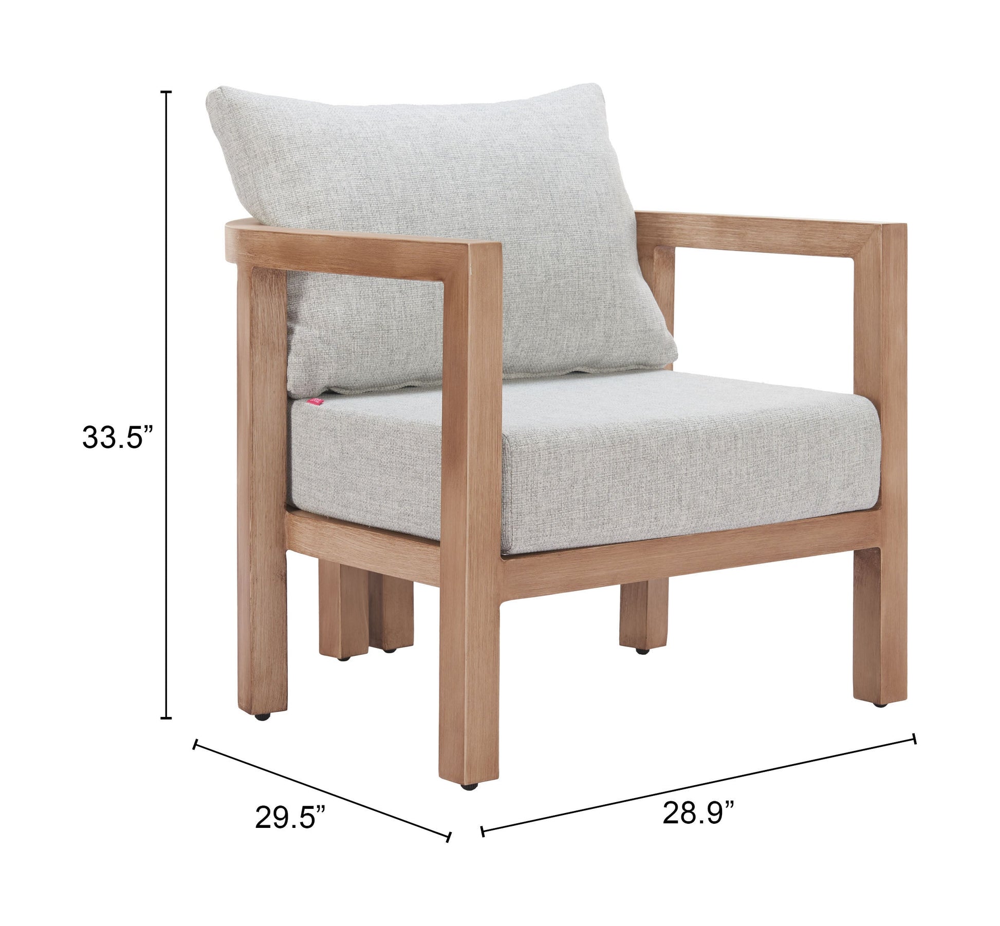 Leto Gray Outdoor Armchair - Ornate Home