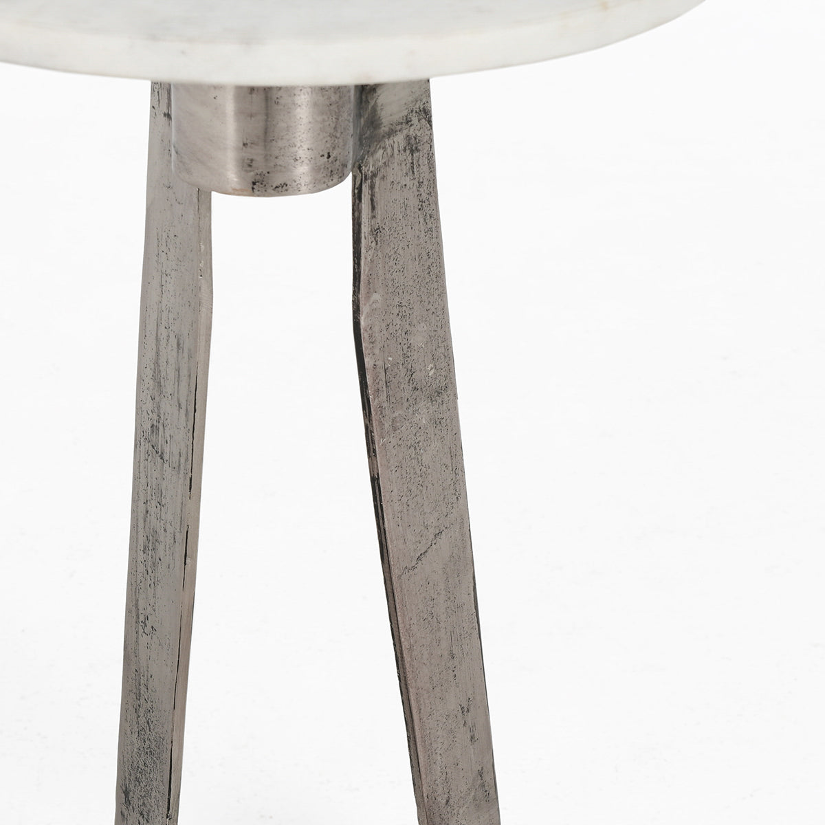 Leyton White Marble Accent Table - Ornate Home