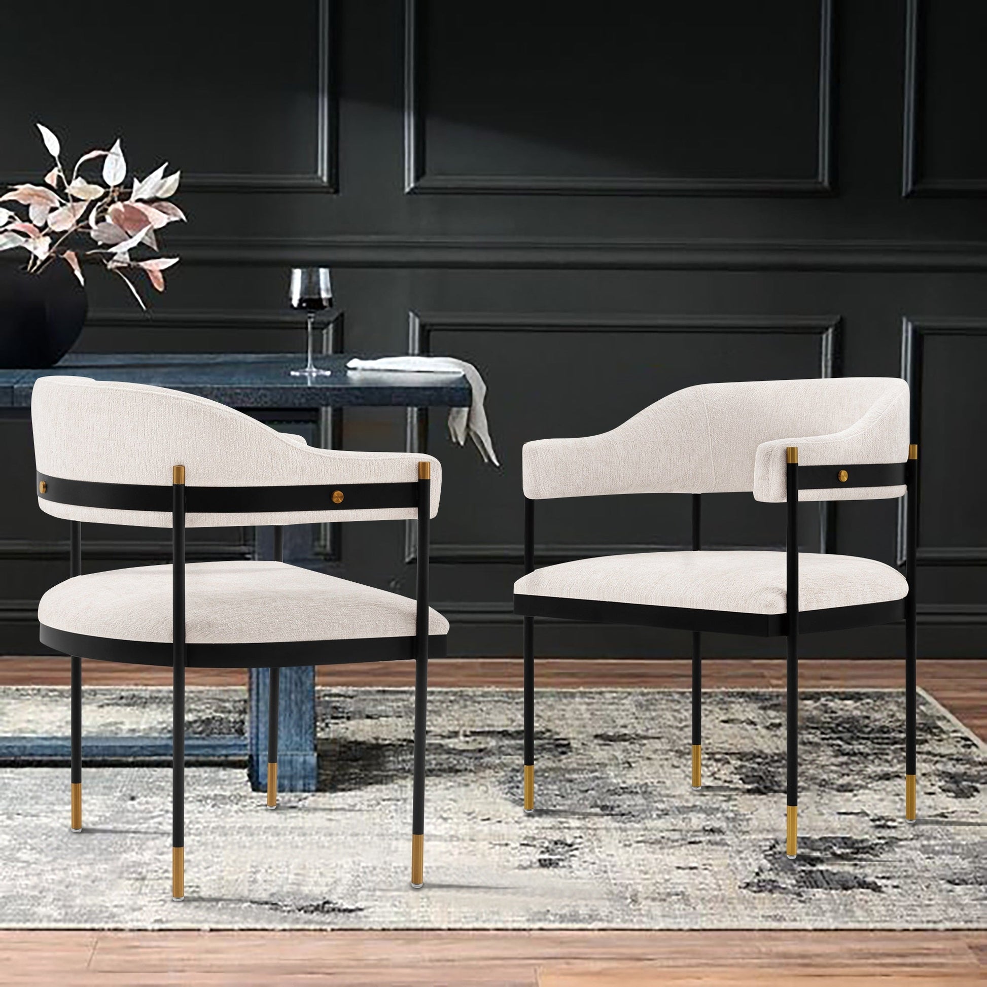 Lia Dining Armchair in Cream - Ornate Home