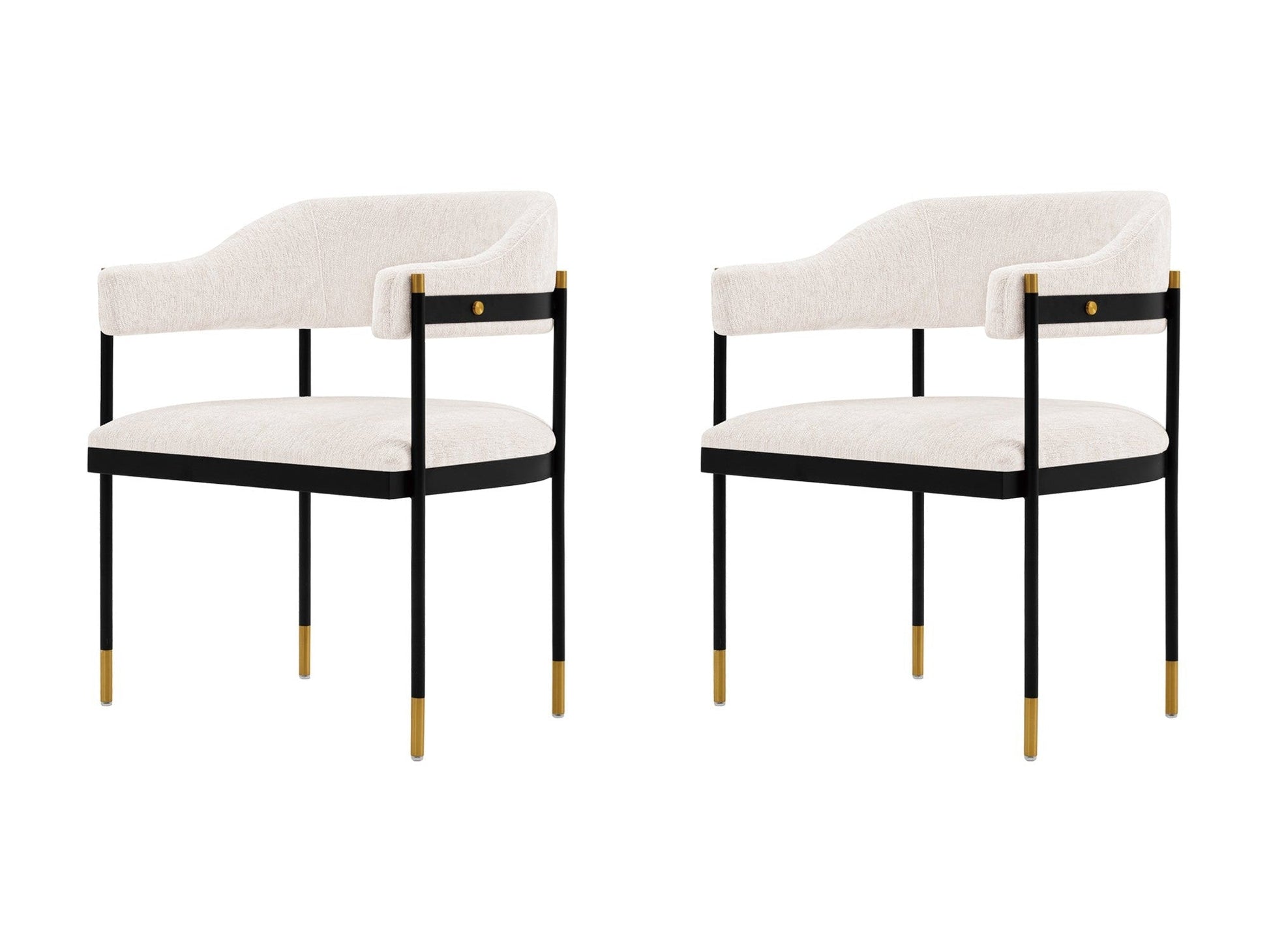 Lia Dining Armchair in Cream (Set of 2) - Ornate Home