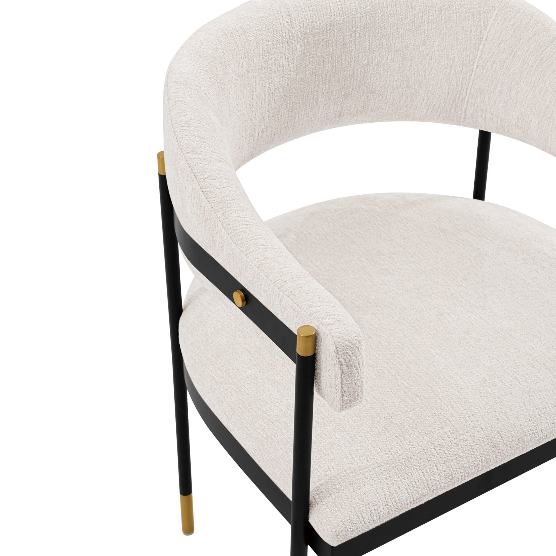Lia Dining Armchair in Cream (Set of 2) - Ornate Home