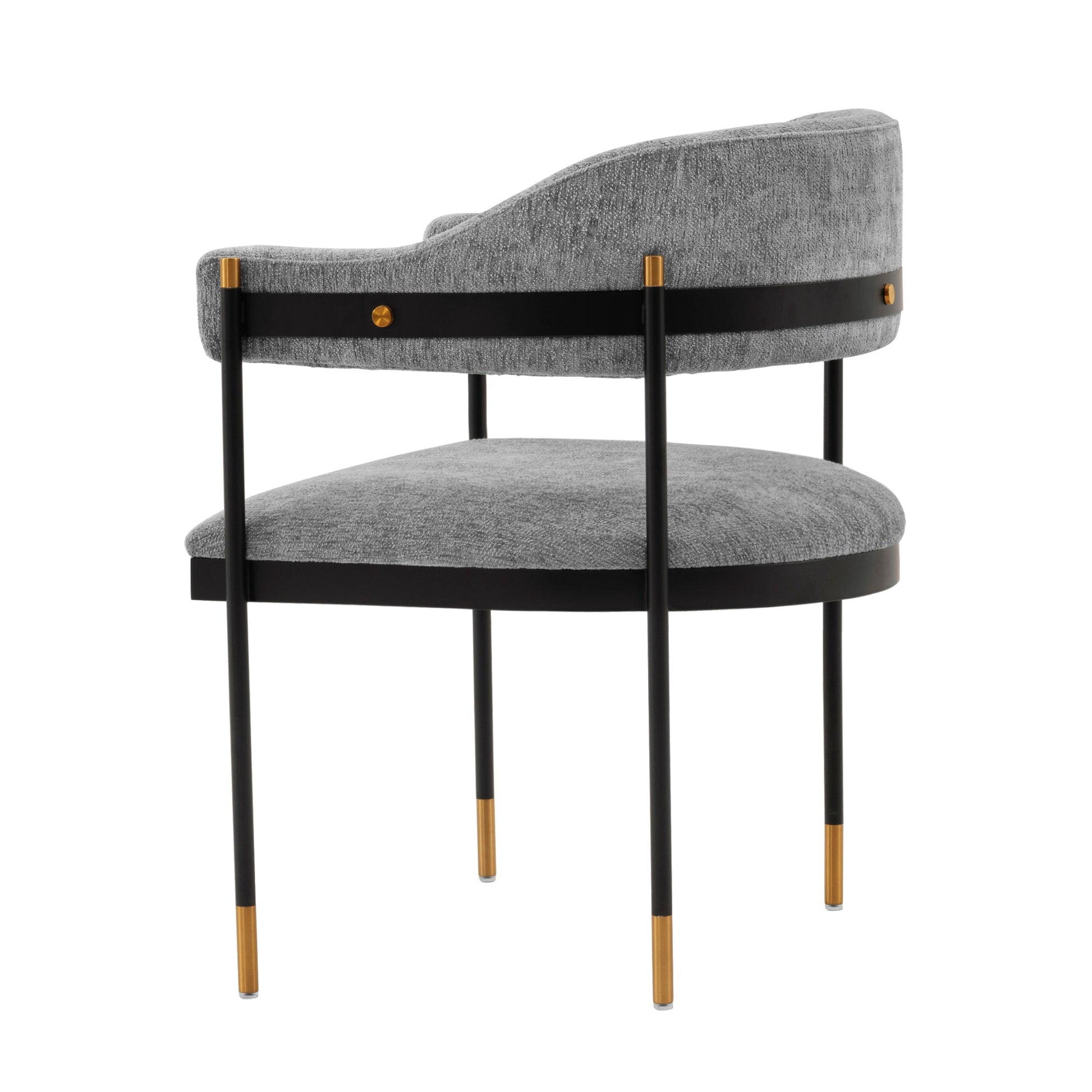 Lia Dining Armchair in Grey (set of 2) - Ornate Home
