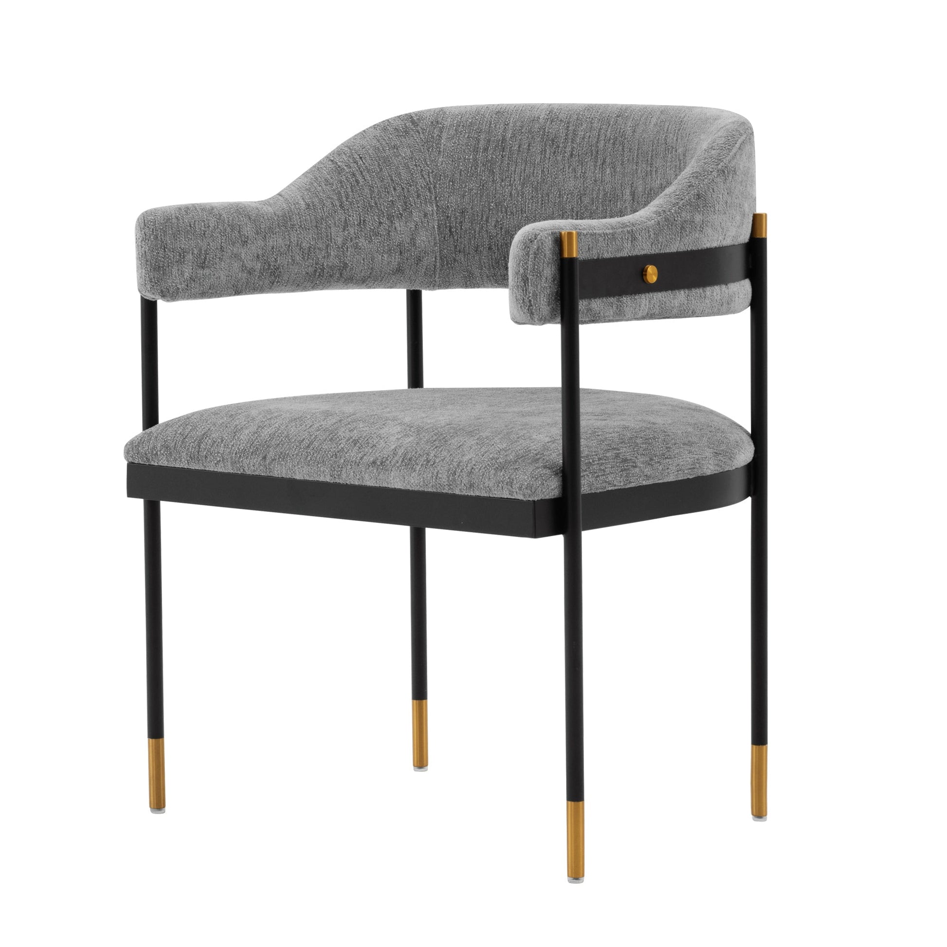 Lia Dining Armchair in Grey (set of 2) - Ornate Home