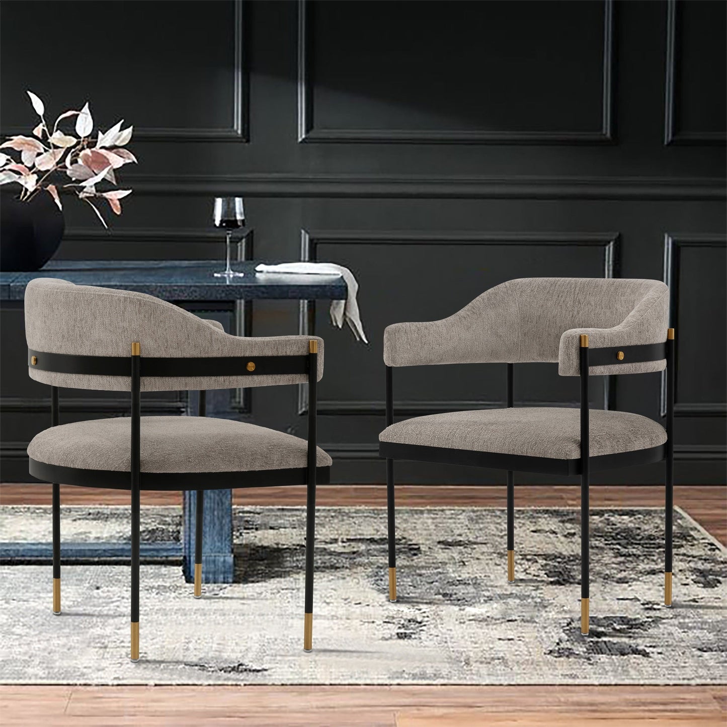 Lia Dining Armchair in Stone - Ornate Home