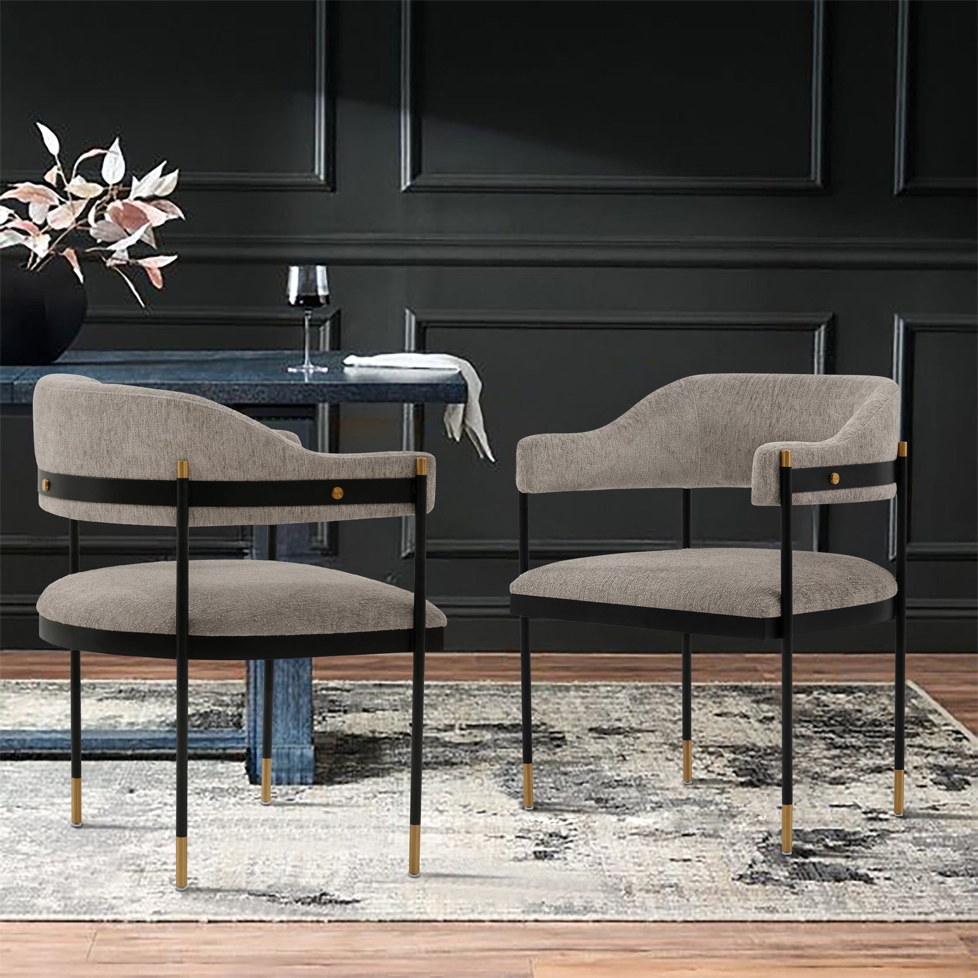 Lia Dining Armchair in Stone - Ornate Home