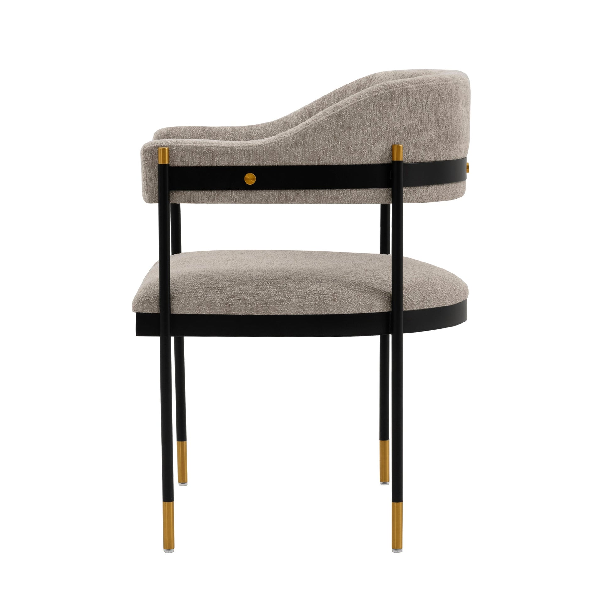 Lia Dining Armchair in Stone (set of 2) - Ornate Home