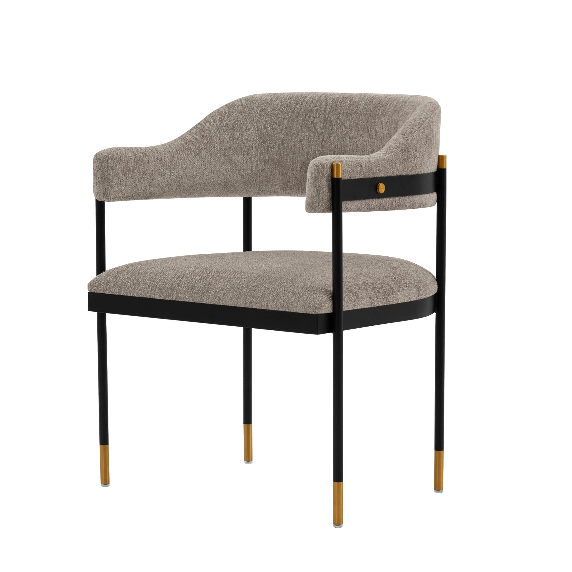 Lia Dining Armchair in Stone (set of 2) - Ornate Home