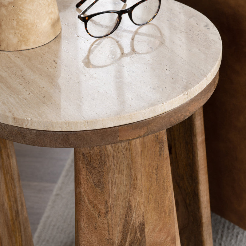 Liam Brown/Beige Accent Table - Ornate Home