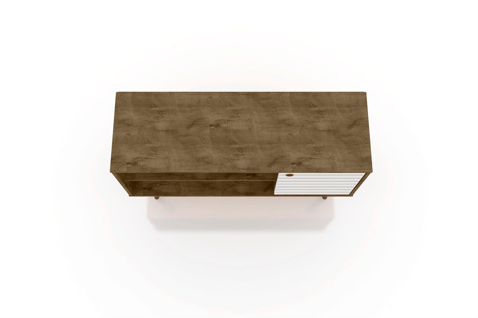 Liberty 42.52 TV Stand in Rustic Brown and White - Ornate Home