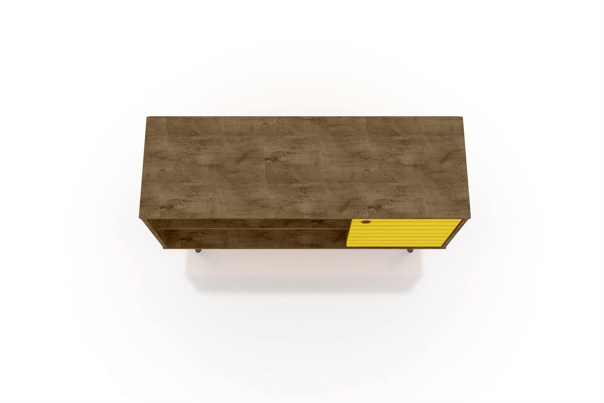 Liberty 42.52 TV Stand in Rustic Brown and Yellow - Ornate Home