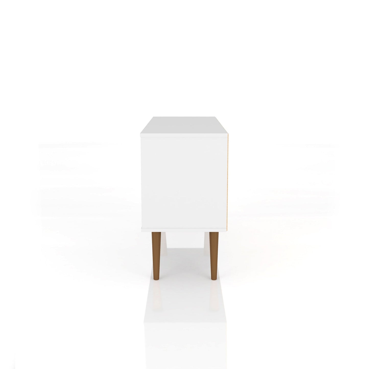 Liberty 42.52 TV Stand in White and Yellow - Ornate Home