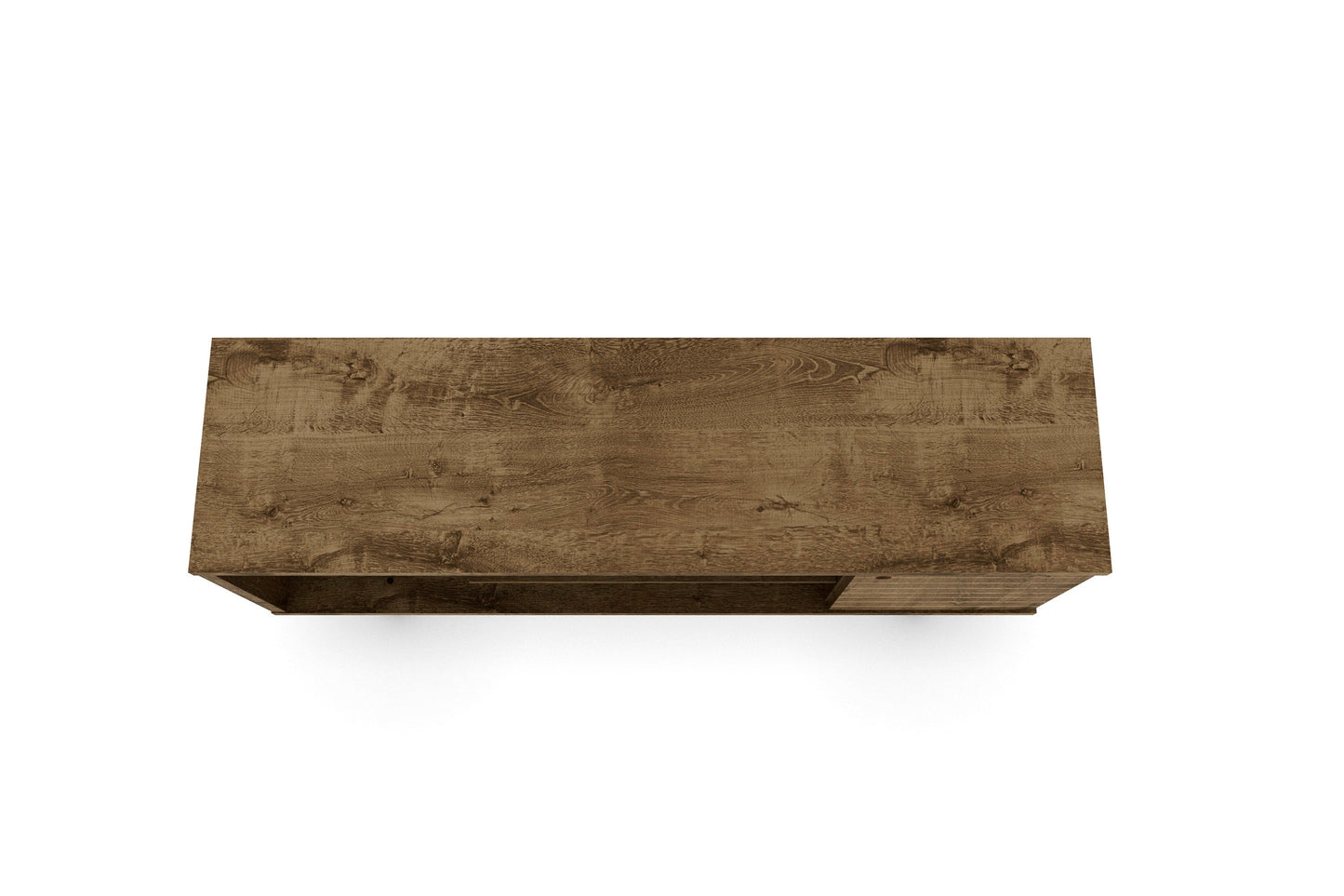Liberty 53.14" Mid-Century Modern TV Stand in Rustic Brown - Ornate Home