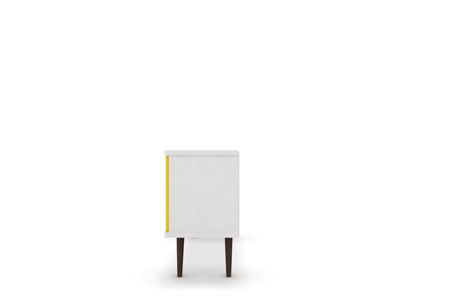 Liberty 53.14" Mid-Century Modern TV Stand in White and Yellow - Ornate Home