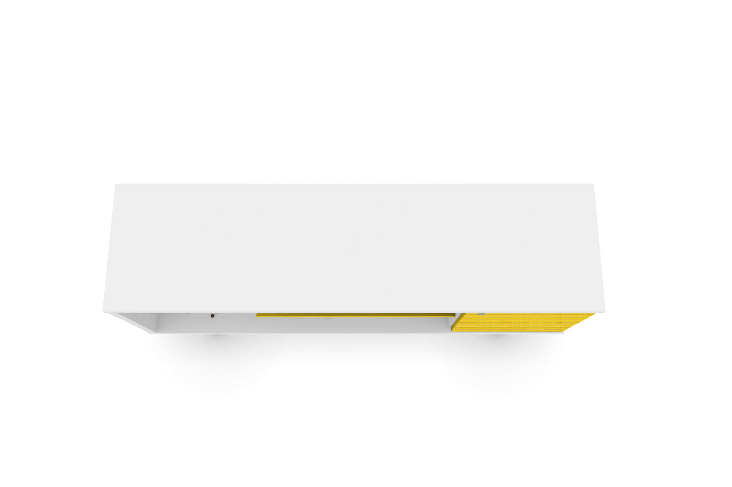 Liberty 53.14" Mid-Century Modern TV Stand in White and Yellow - Ornate Home