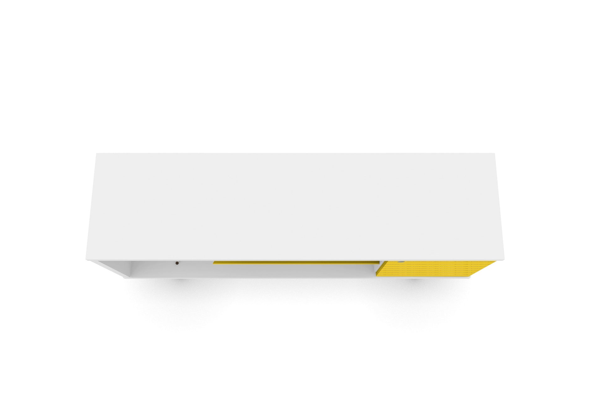 Liberty 53.14" Mid-Century Modern TV Stand in White and Yellow - Ornate Home