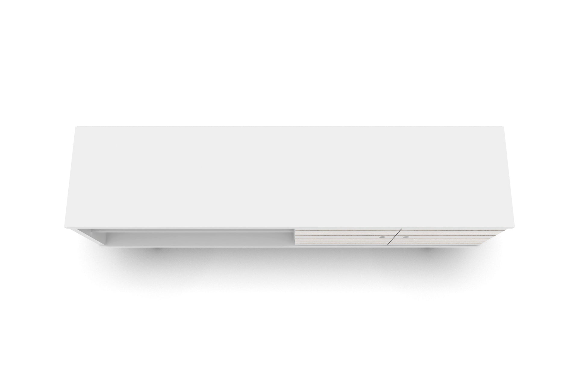 Liberty 62.99" Mid-Century Modern TV Stand in White - Ornate Home