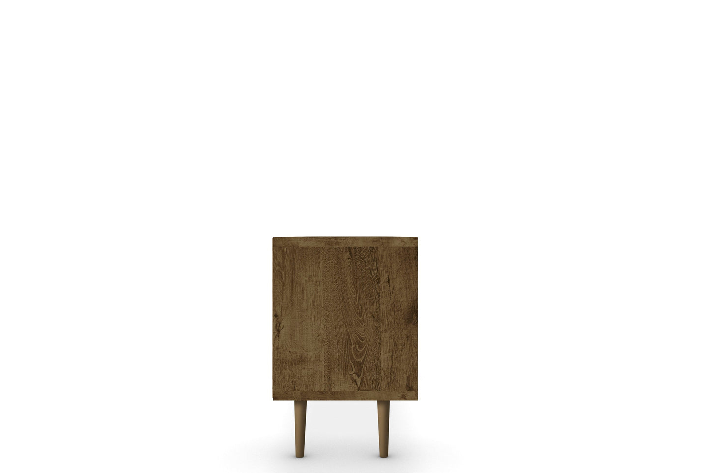 Liberty 70.86" Mid-Century Modern TV Stand in Rustic Brown and 3D Brown Prints - Ornate Home