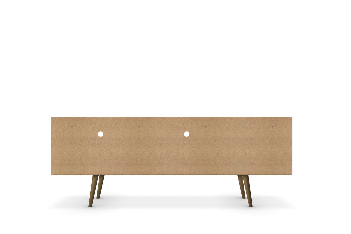 Liberty 70.86" Mid-Century Modern TV Stand in White and 3D Brown Prints - Ornate Home
