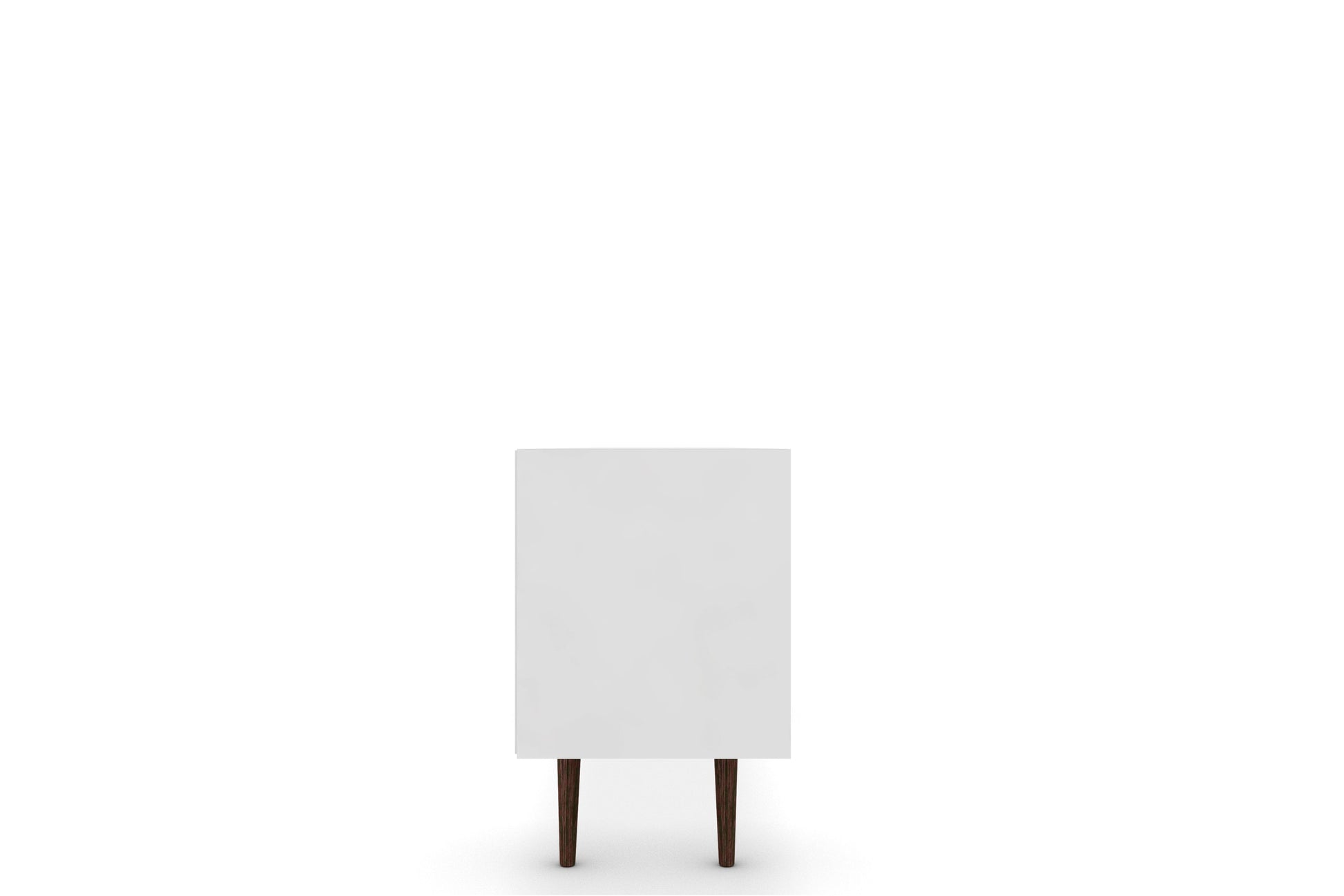 Liberty 70.86" Mid-Century Modern TV Stand in White and Rustic Brown - Ornate Home