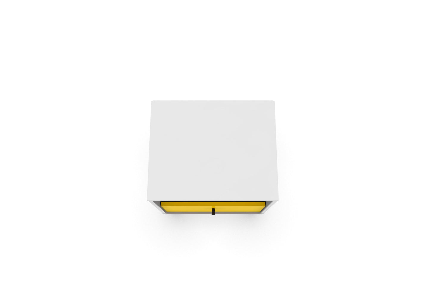 Liberty Mid-Century Modern Nightstand 1.0 in White and Yellow - Ornate Home
