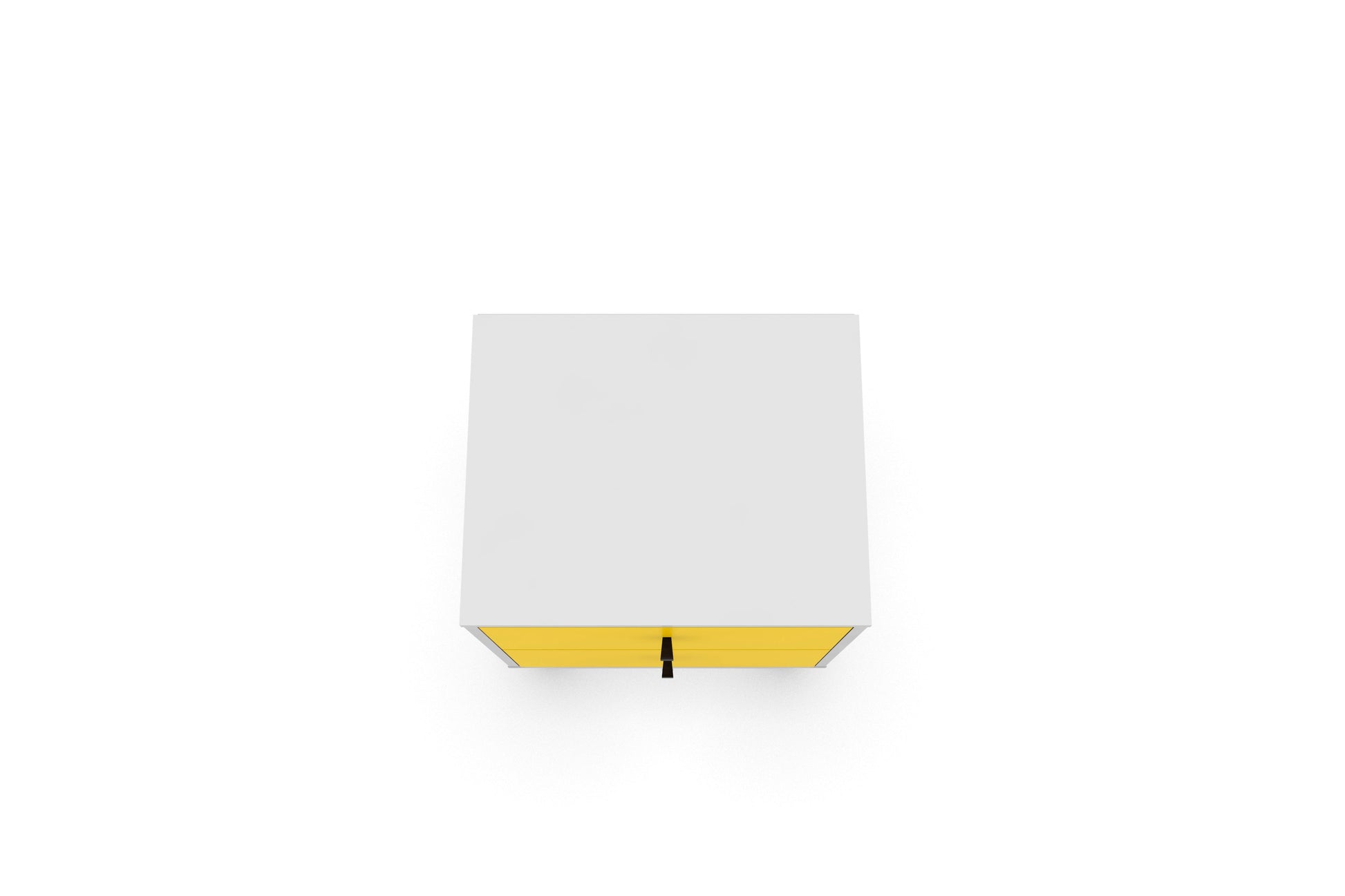Liberty Mid-Century Modern Nightstand 2.0 in White and Yellow - Ornate Home