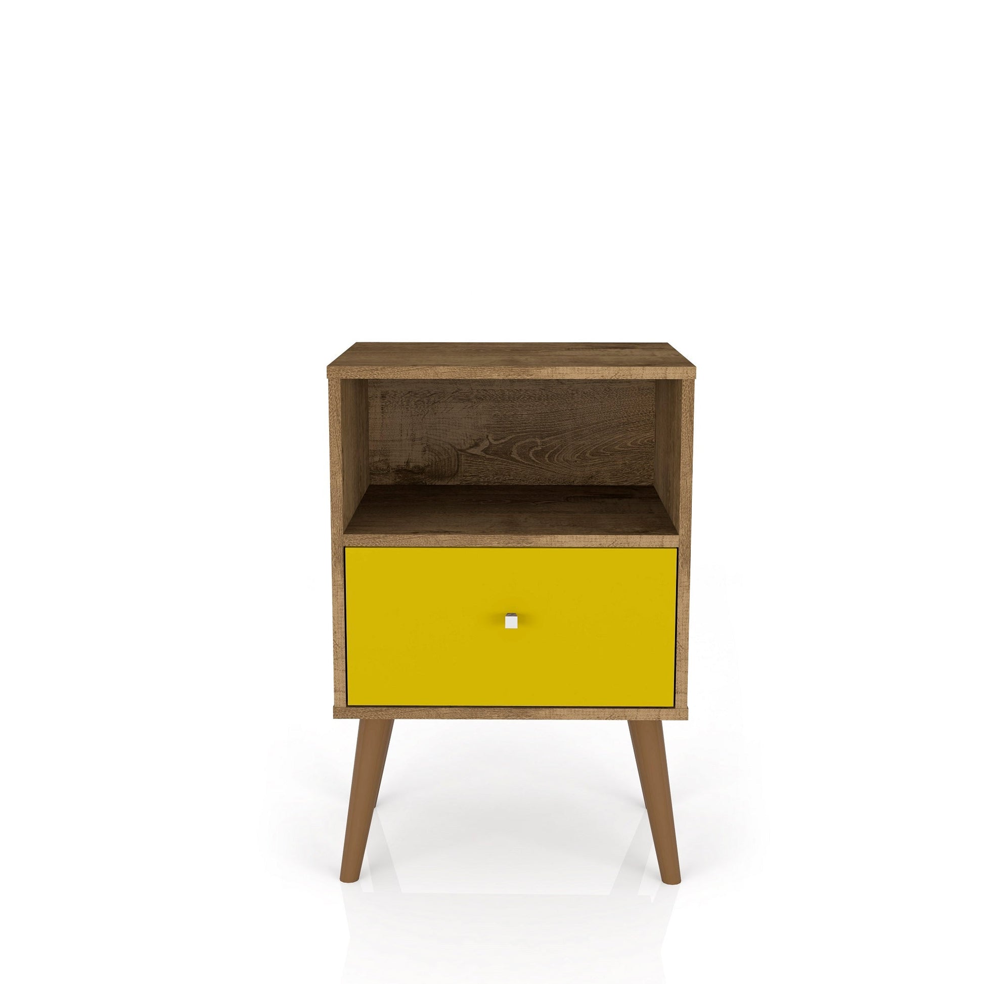 Liberty Nightstand 1.0 in Rustic Brown and Yellow - Ornate Home