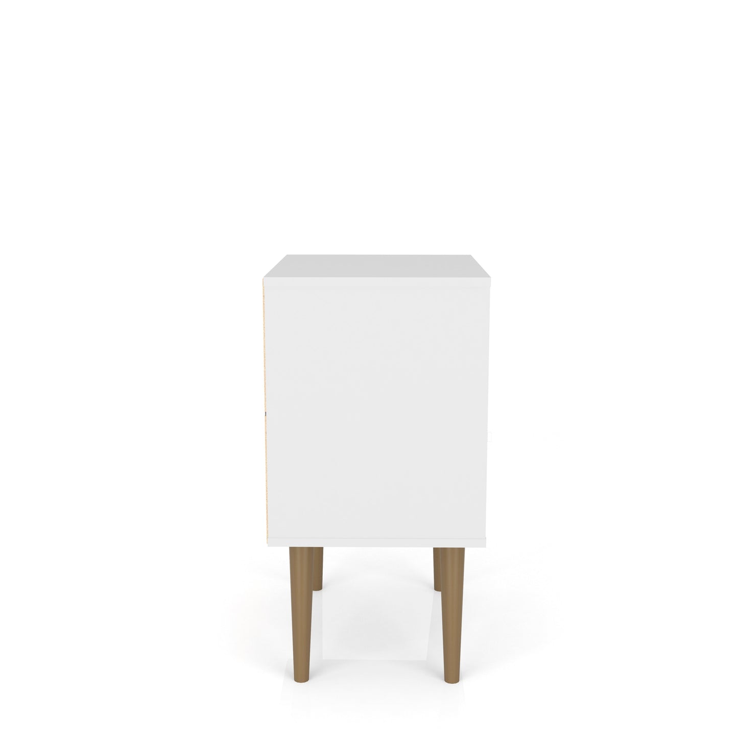 Liberty Nightstand 1.0 in White and 3D Brown Prints - Ornate Home